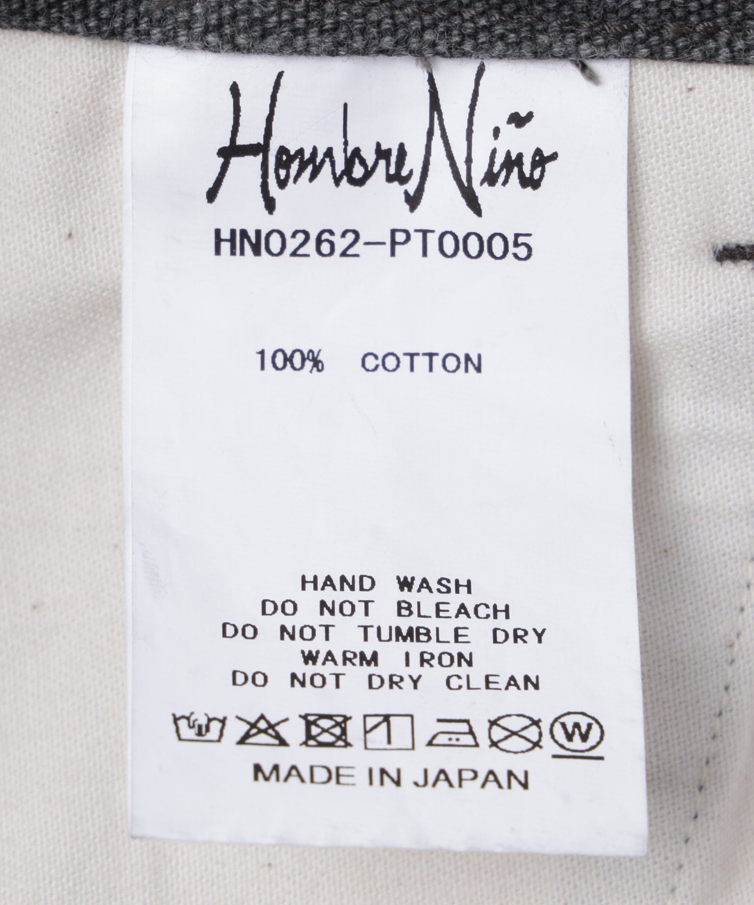 HOMBRENINO/オンブレ・ニーニョ/PIGMENT OX PANTS HN0262-PT0005