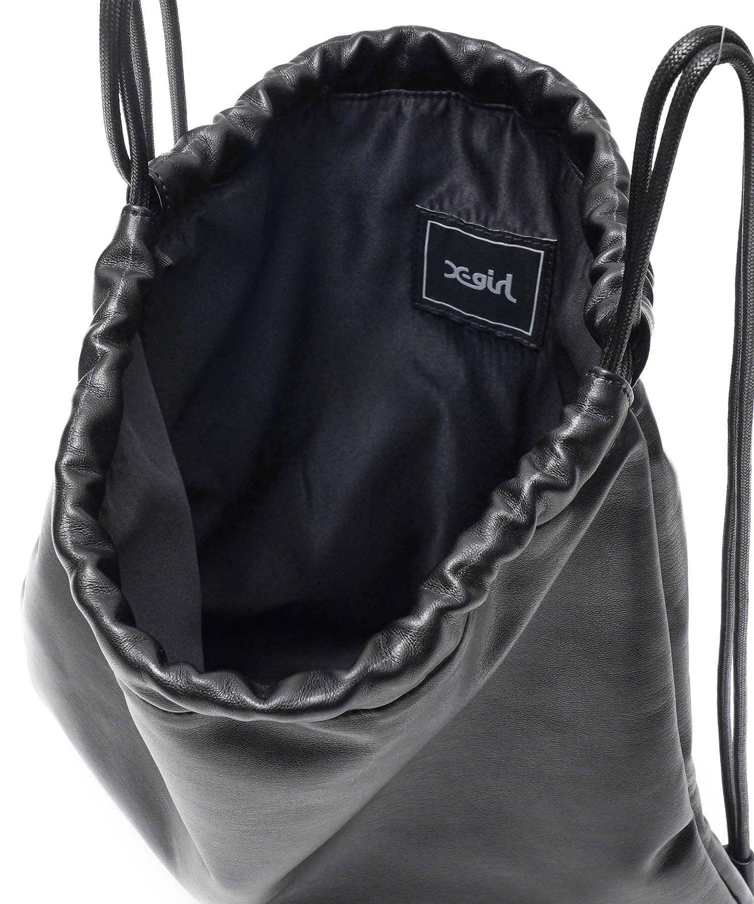 FAUX LEATHER KNAPSACK