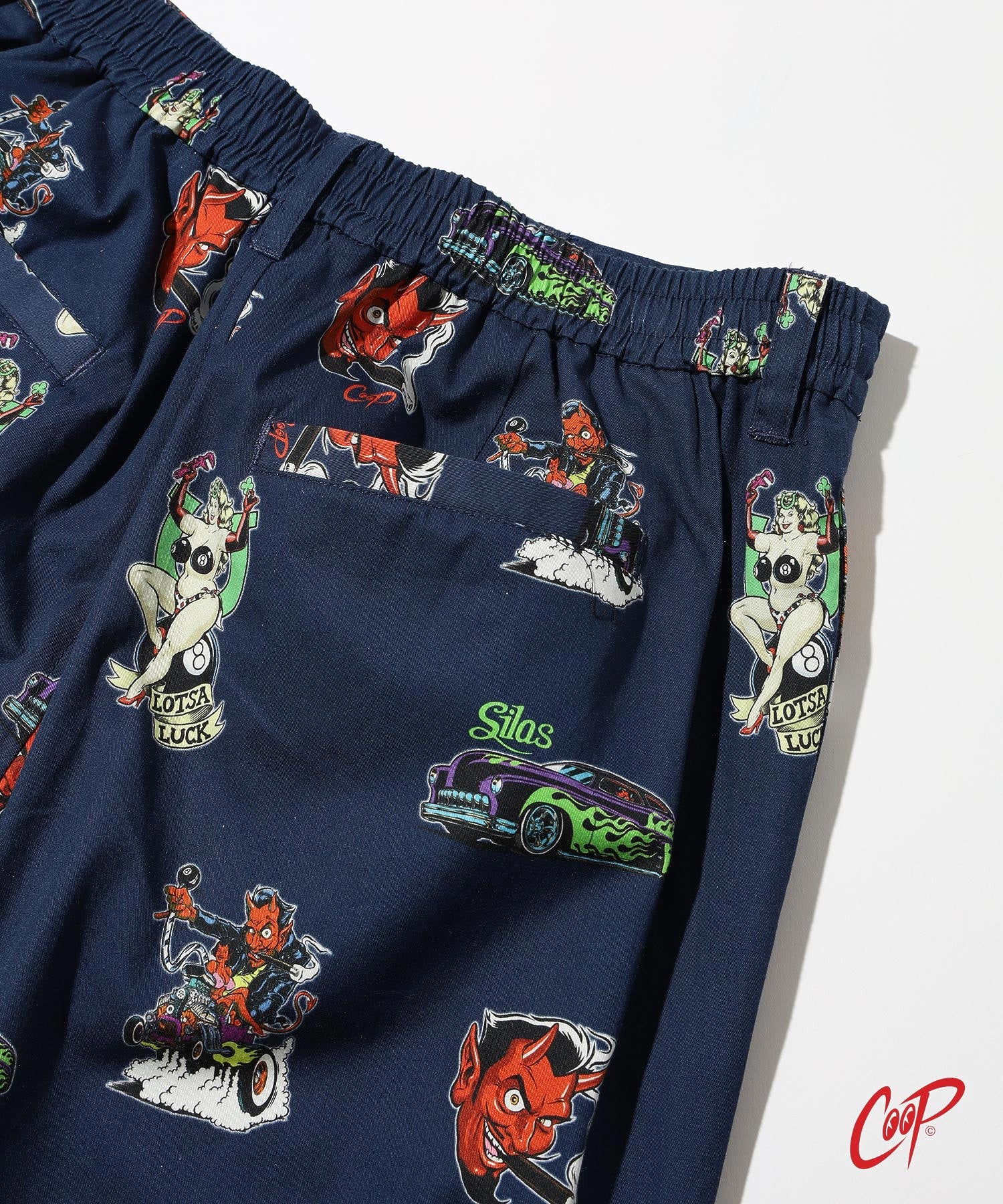 SILASxCOOP ALL OVER  PATTERN SHORT PANTS