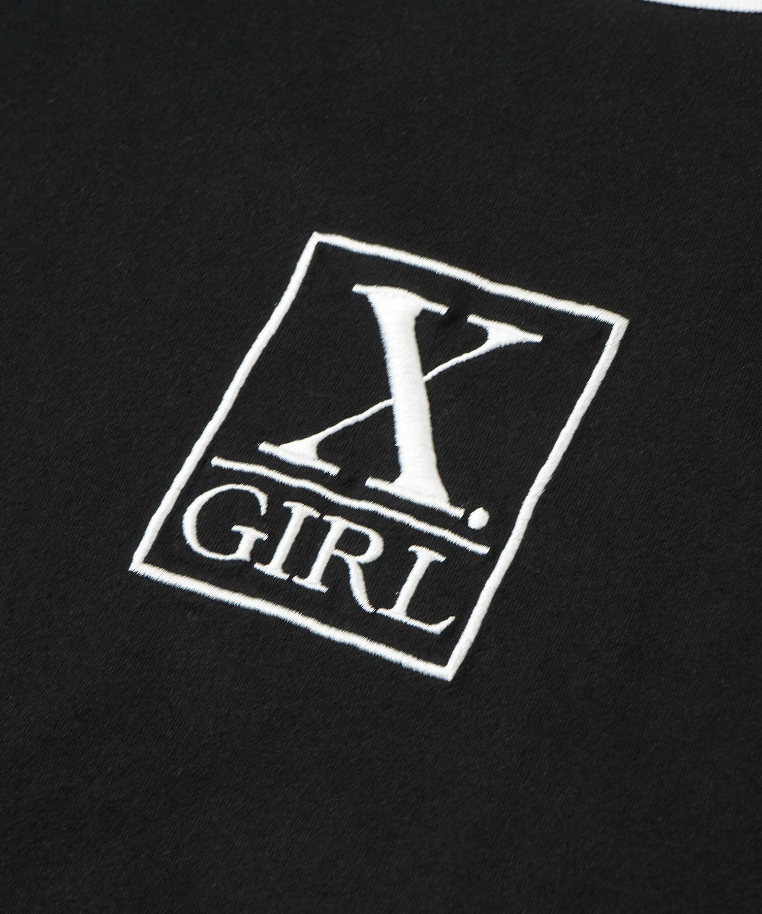 SQUARE LOGO S/S CLASSIC RINGER TEE X-girl