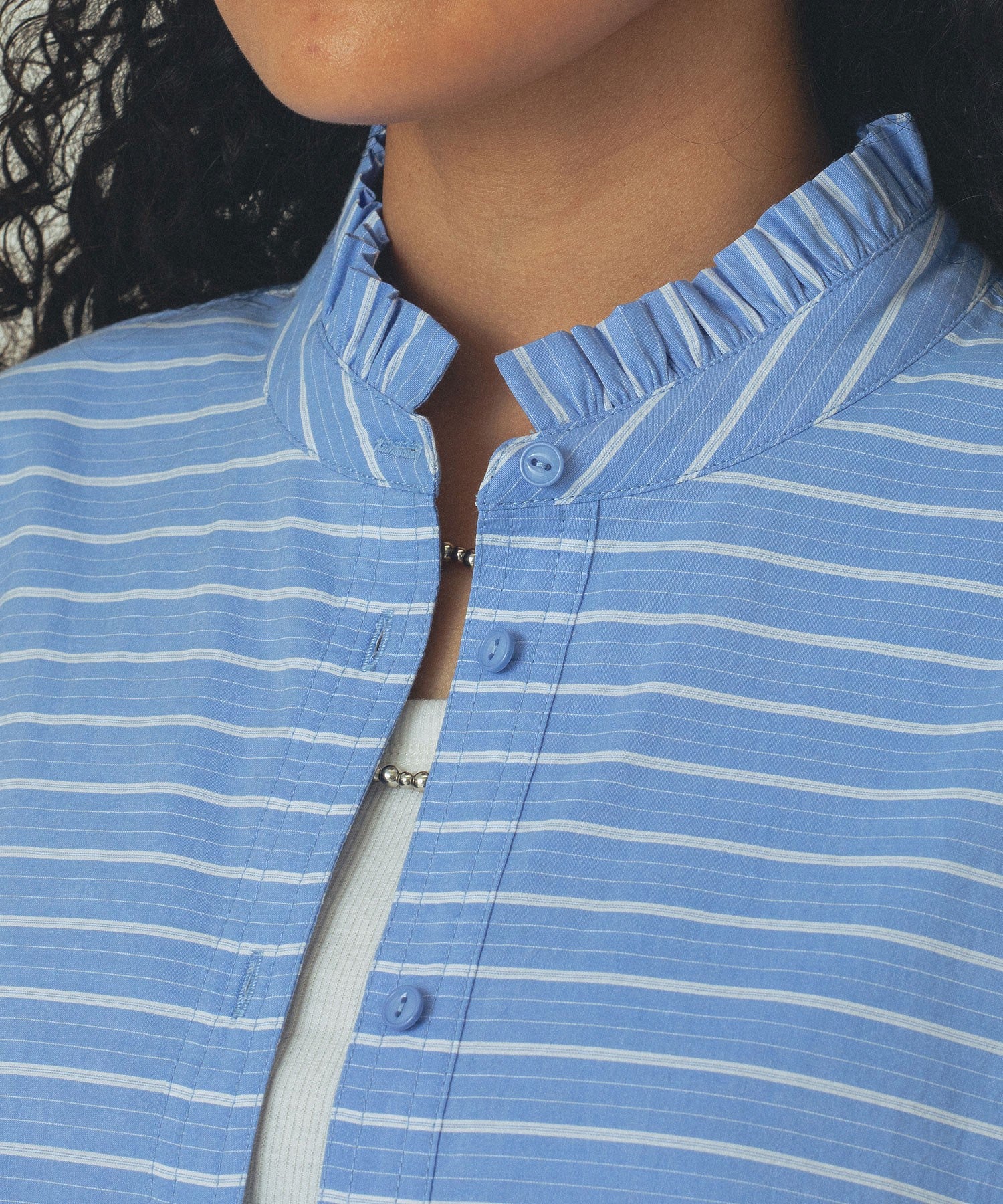 GENE HEAVENS/BACK OPEN STRIPE SHIRT