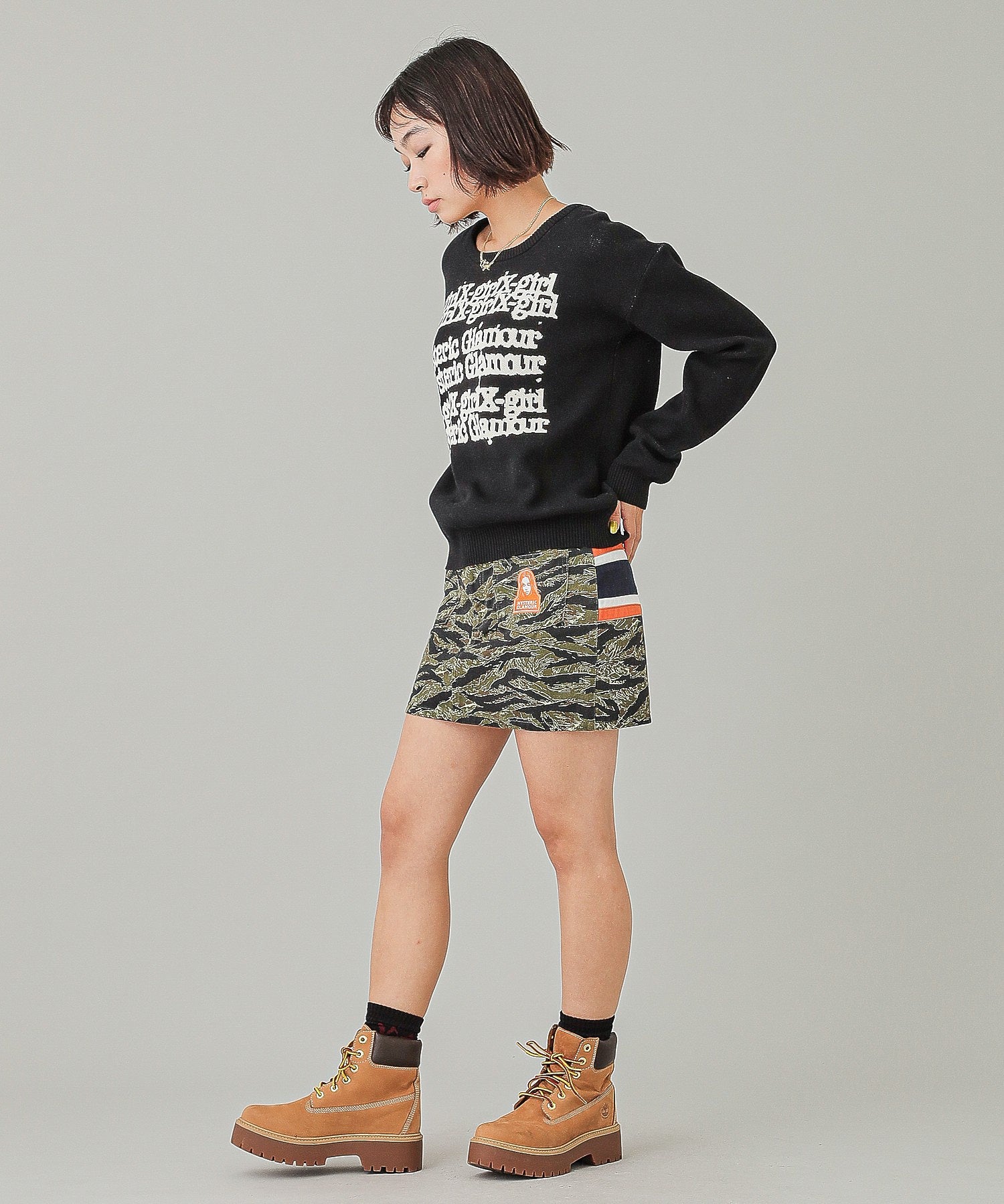 X-girl x HYSTERIC GLAMOUR KNIT TOP