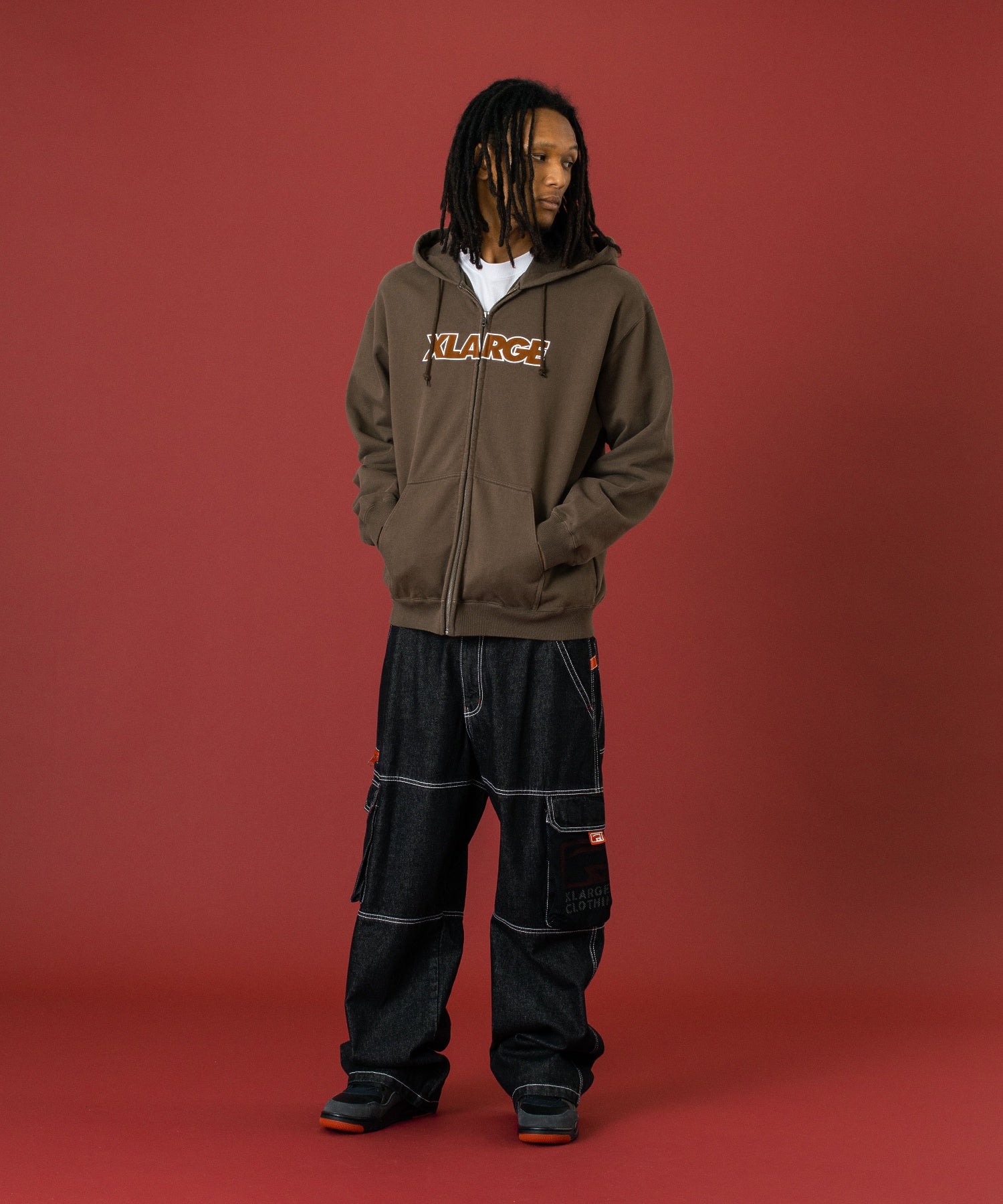 STANDARD LOGO ZIP UP HOODED SWEATSHIRT