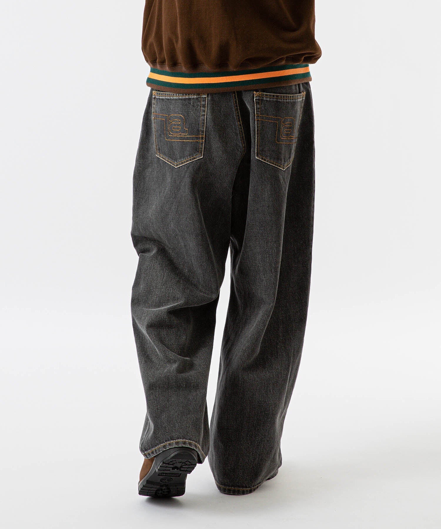 LA STITCH WIDE LEG DENIM PANTS