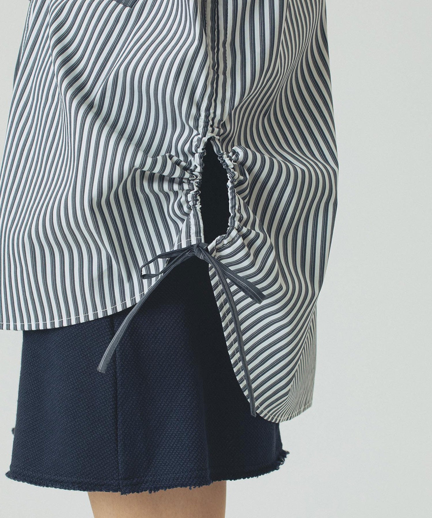 STRIPE DRAWSTRING SHIRT