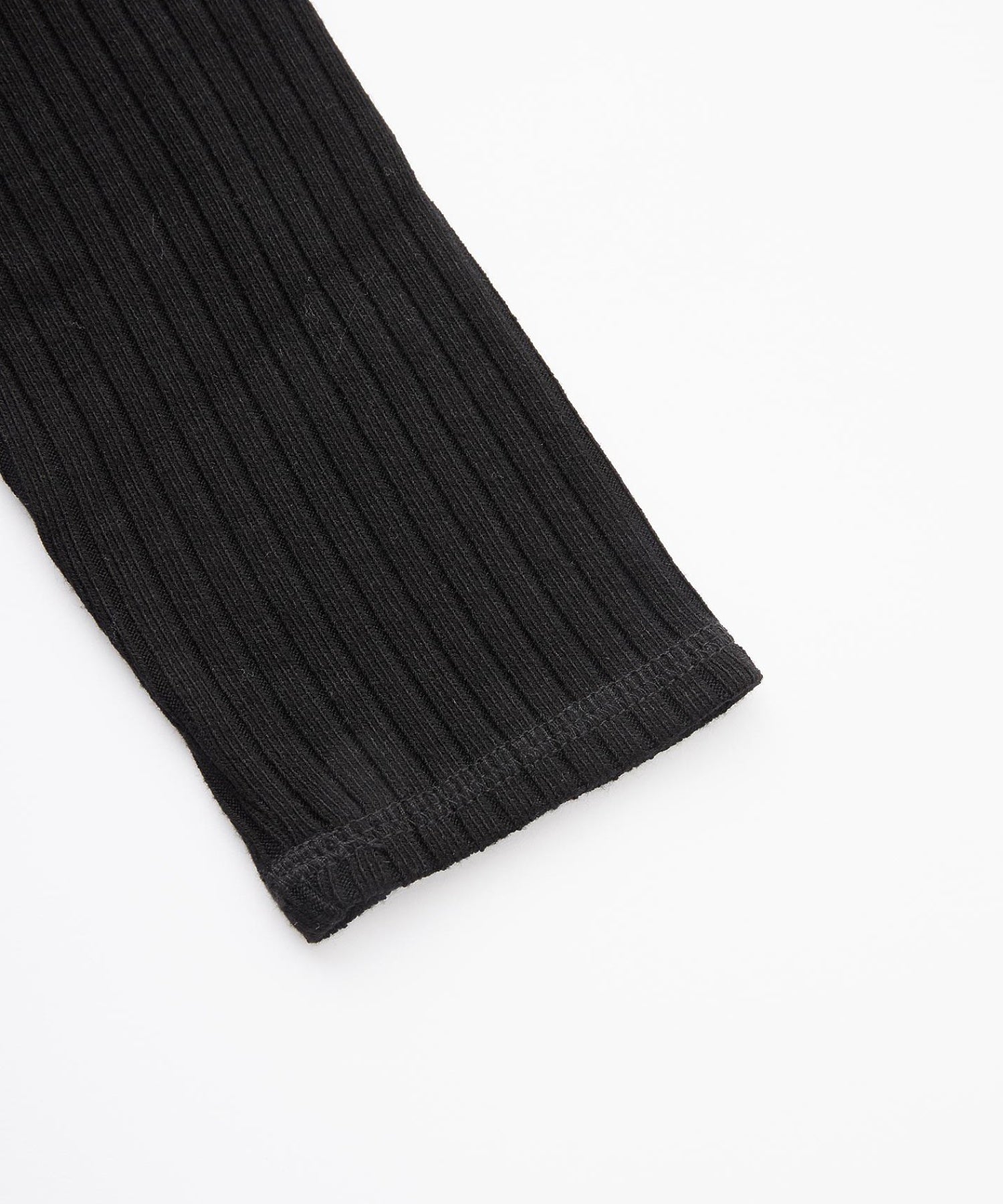 FRONT SLIT RIB L/S TOP