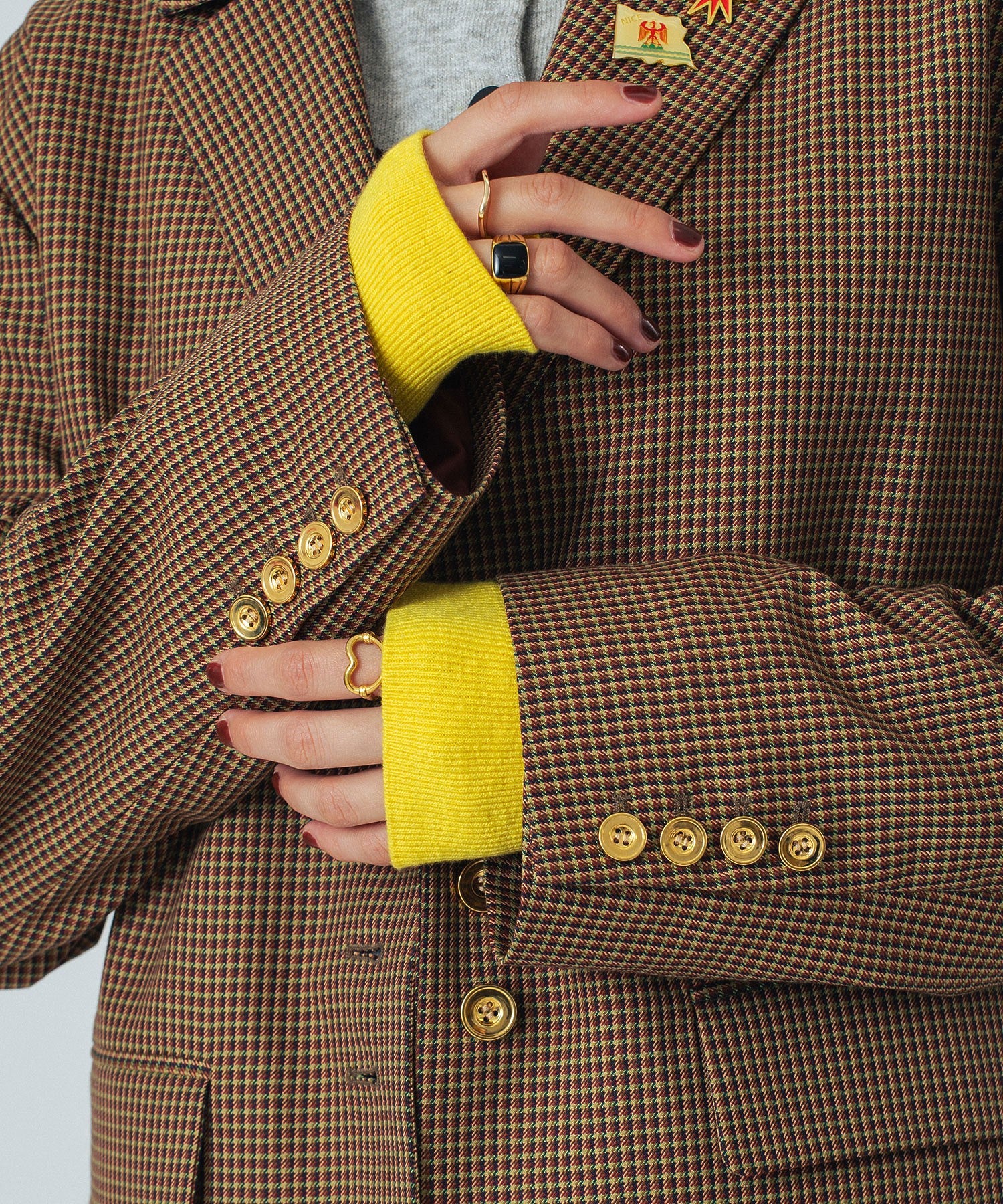 CREOLME/CHECK TAILORED JACKET