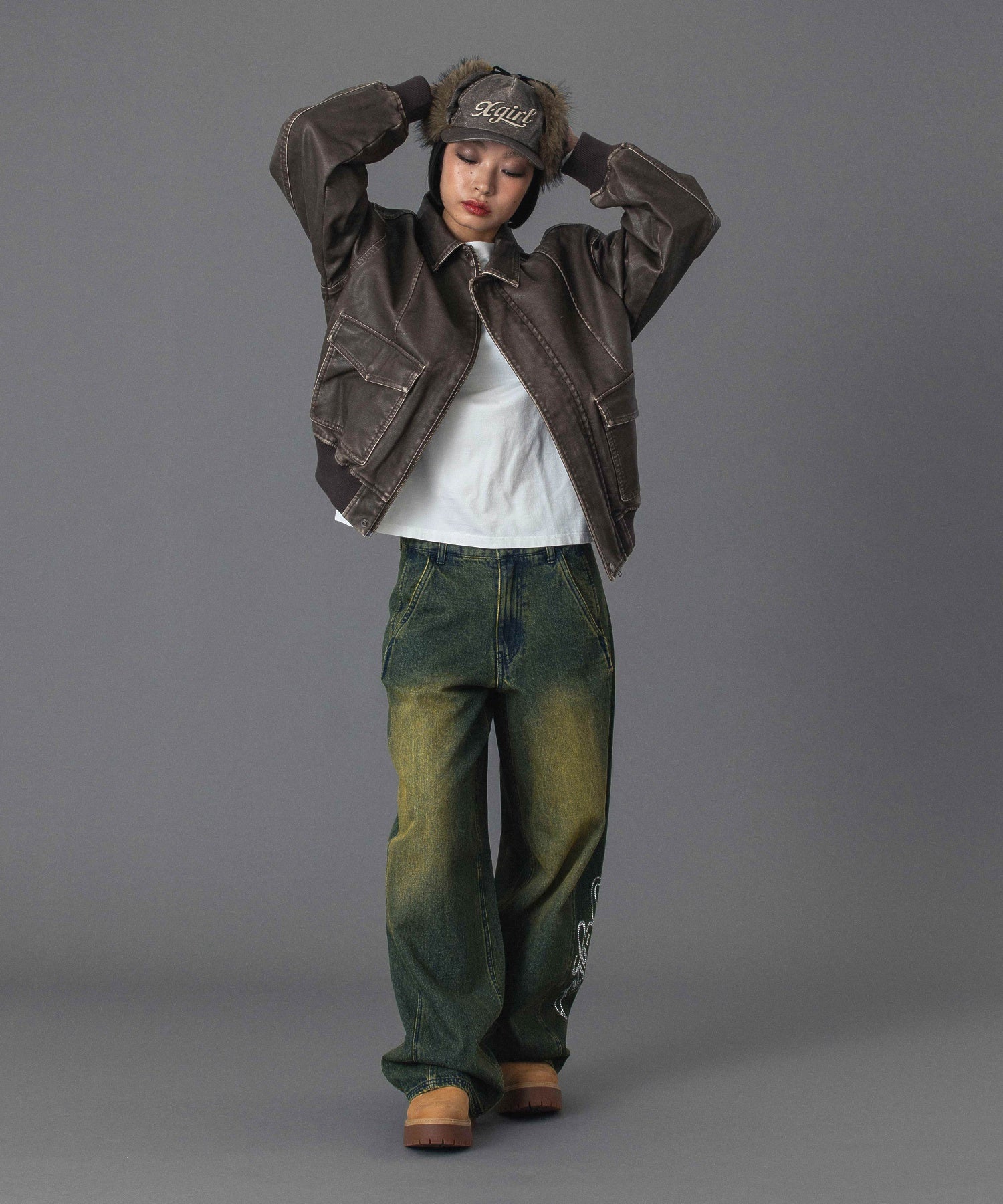 EMBOSSED LOGO PATCH EARFLAP CAP