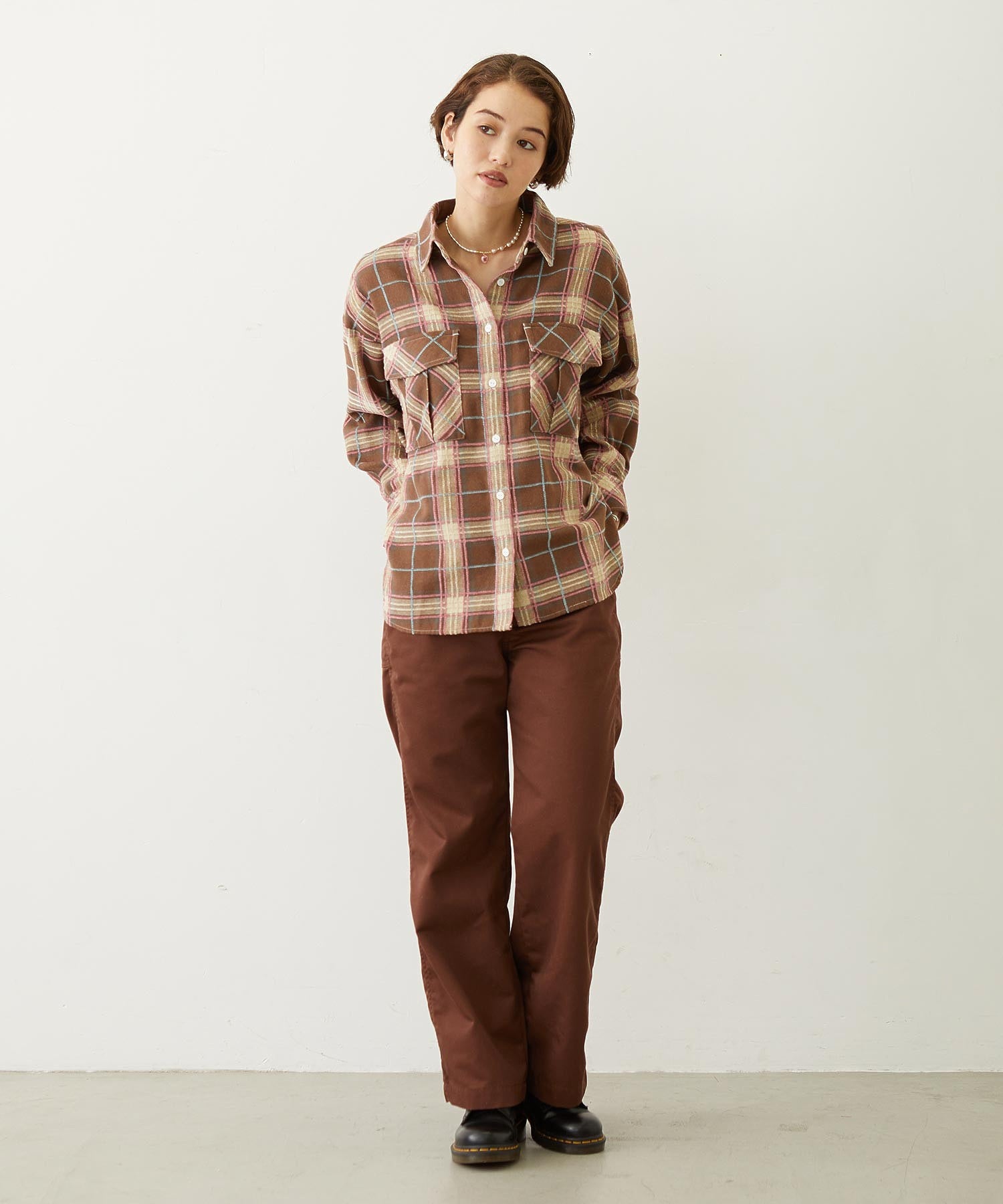 LOGO PLAID SHIRT