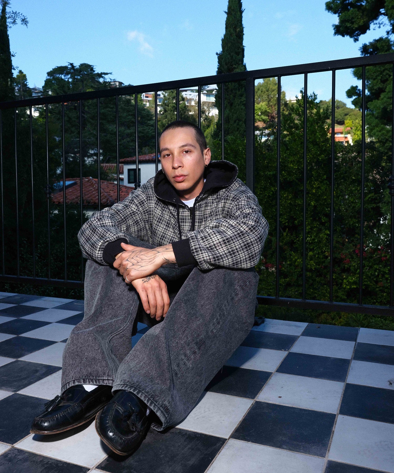 REVERSIBLE ZIP UP HOODED SWEATSHIRT