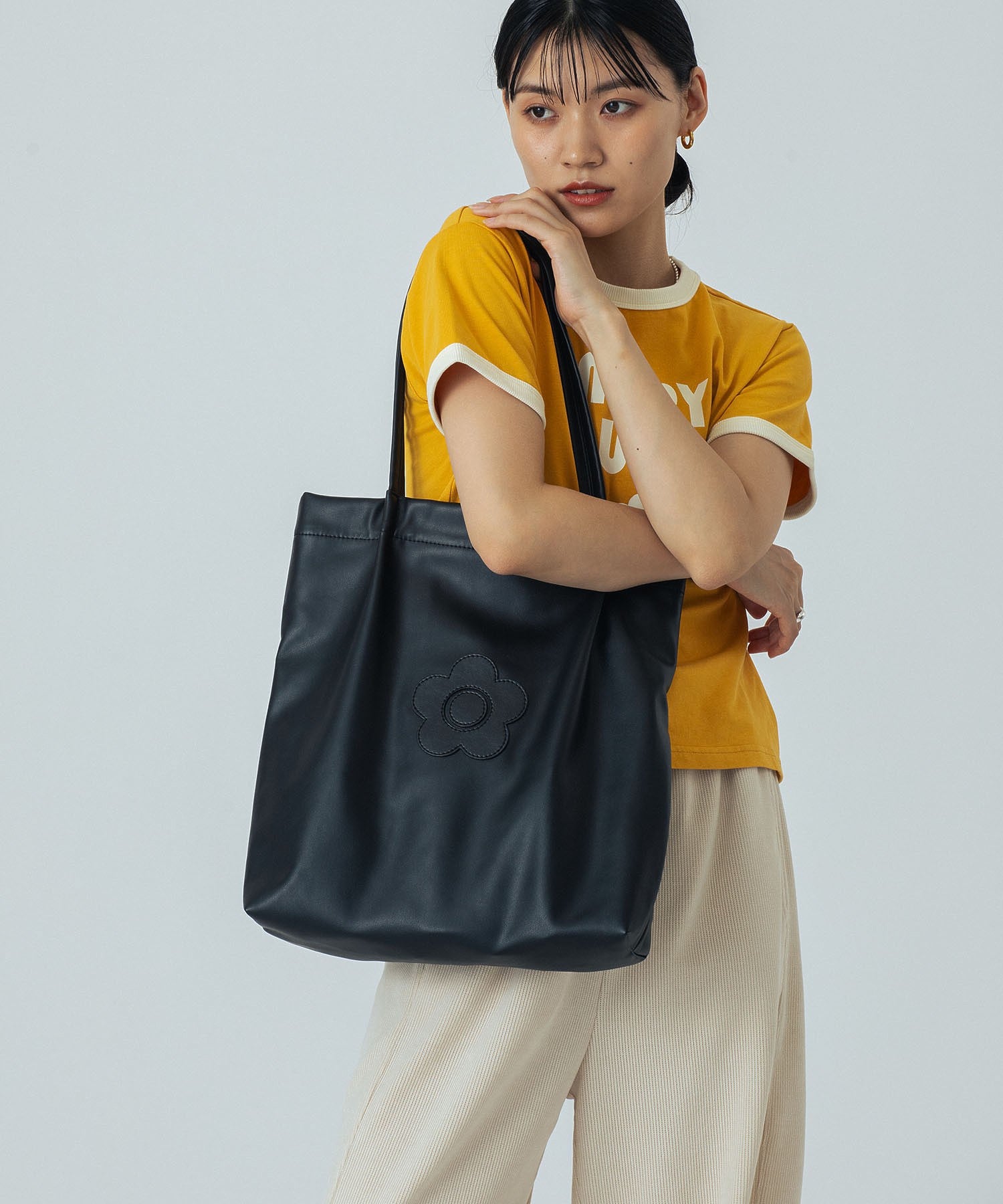 MARY QUANT/DAISY SYNTHETIC LEATHER TOTE
