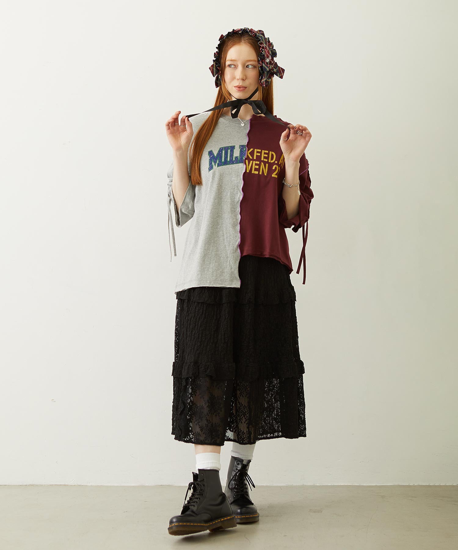 LACE FRILL DIRNDL SKIRT
