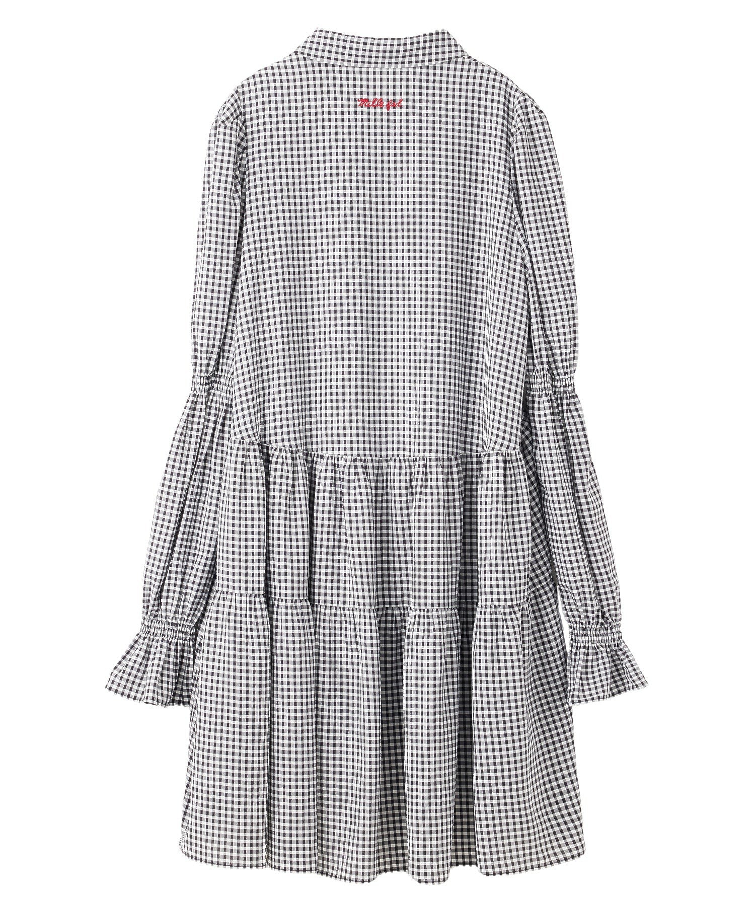 GINGHAM CHECK TIERED DRESS MILKFED.