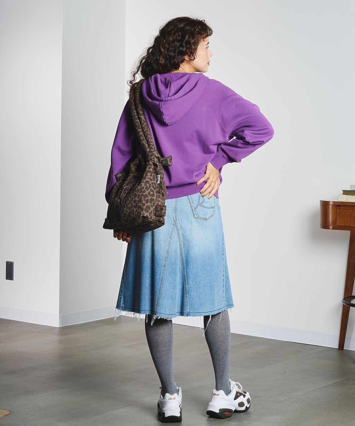 PANEL DENIM MINI SKIRT