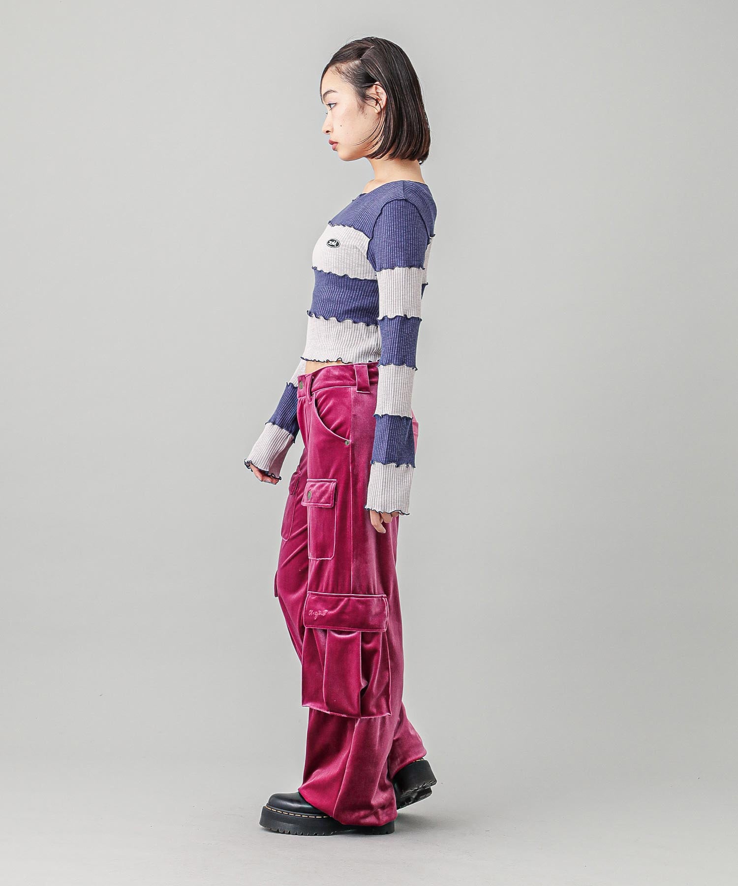 STRIPED CROPPED TOP
