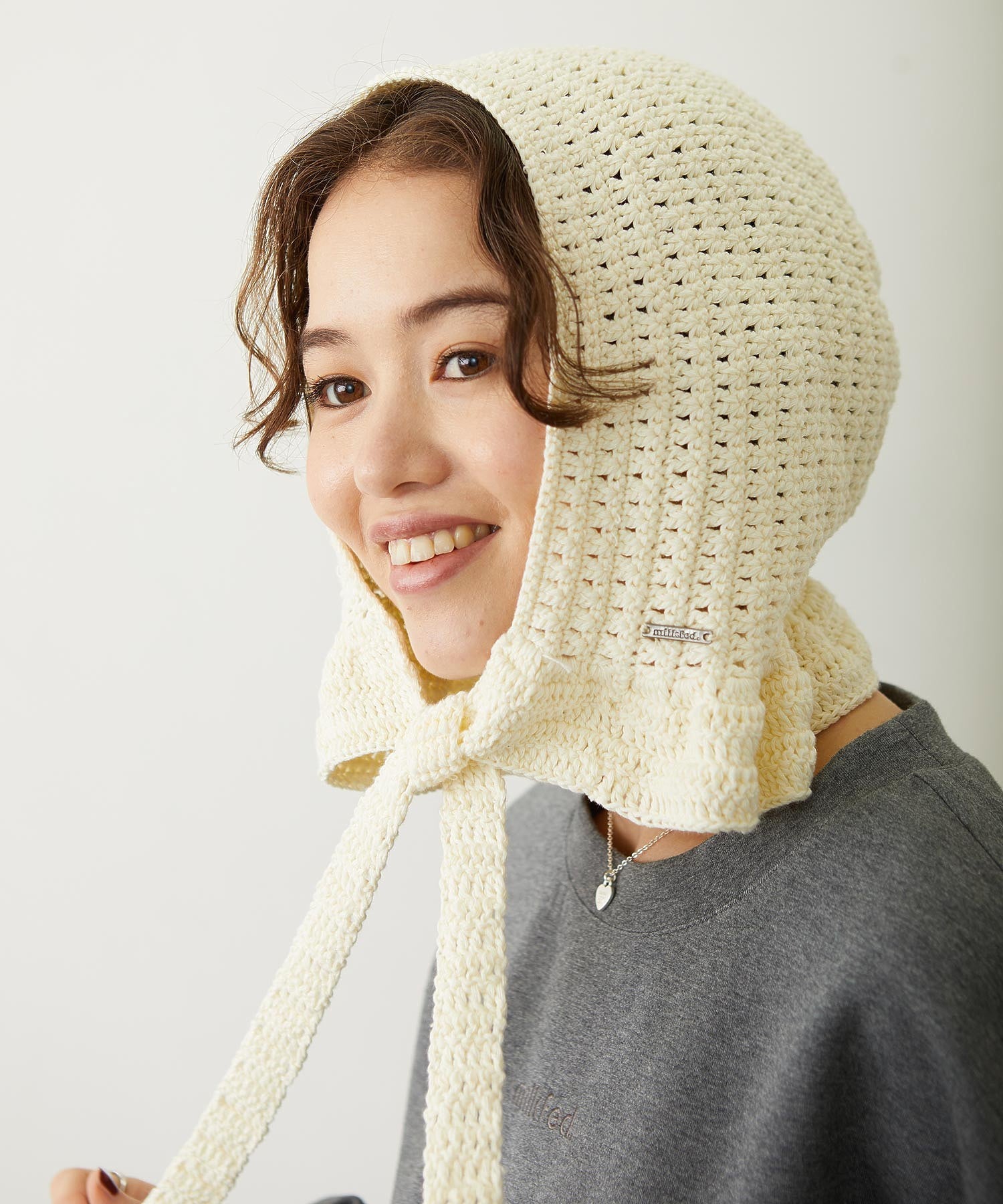 FRILL KNIT BONNET