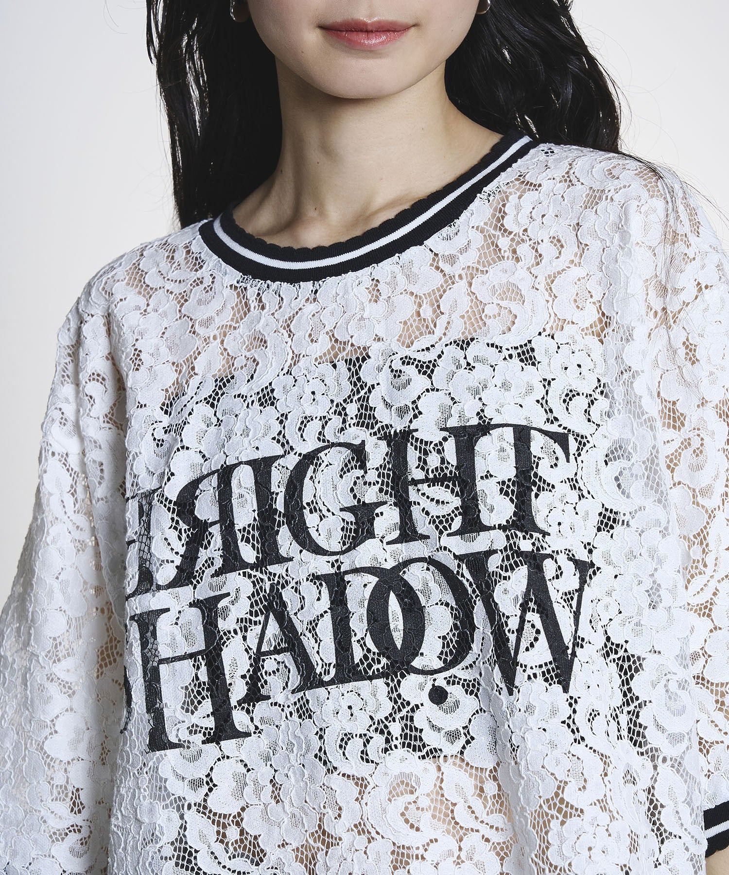 OKIRAKU×ROSEBUD/LACE LOGO TEE