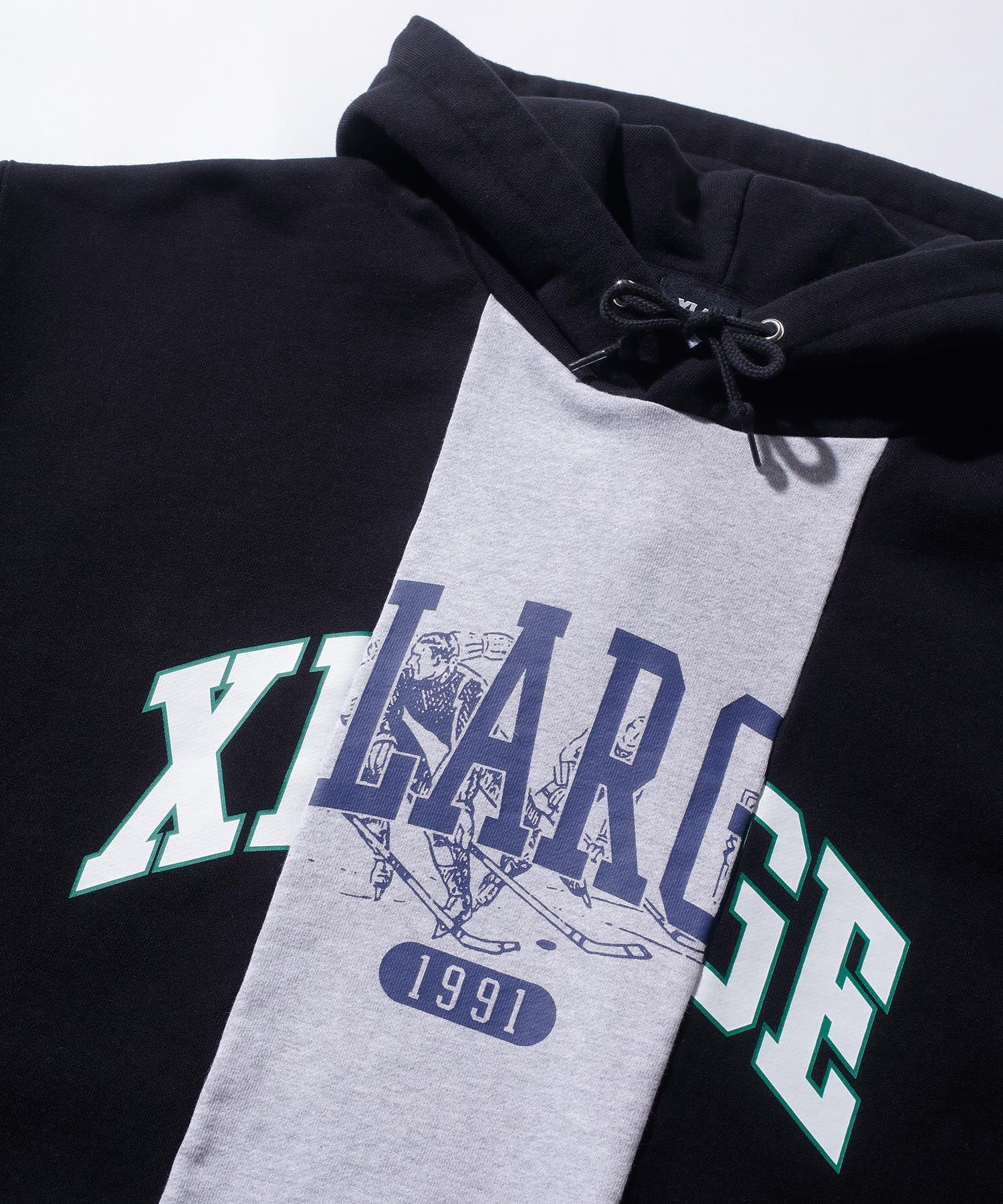 PATCHWORK PULLOVER HOODED SWEAT XLARGE