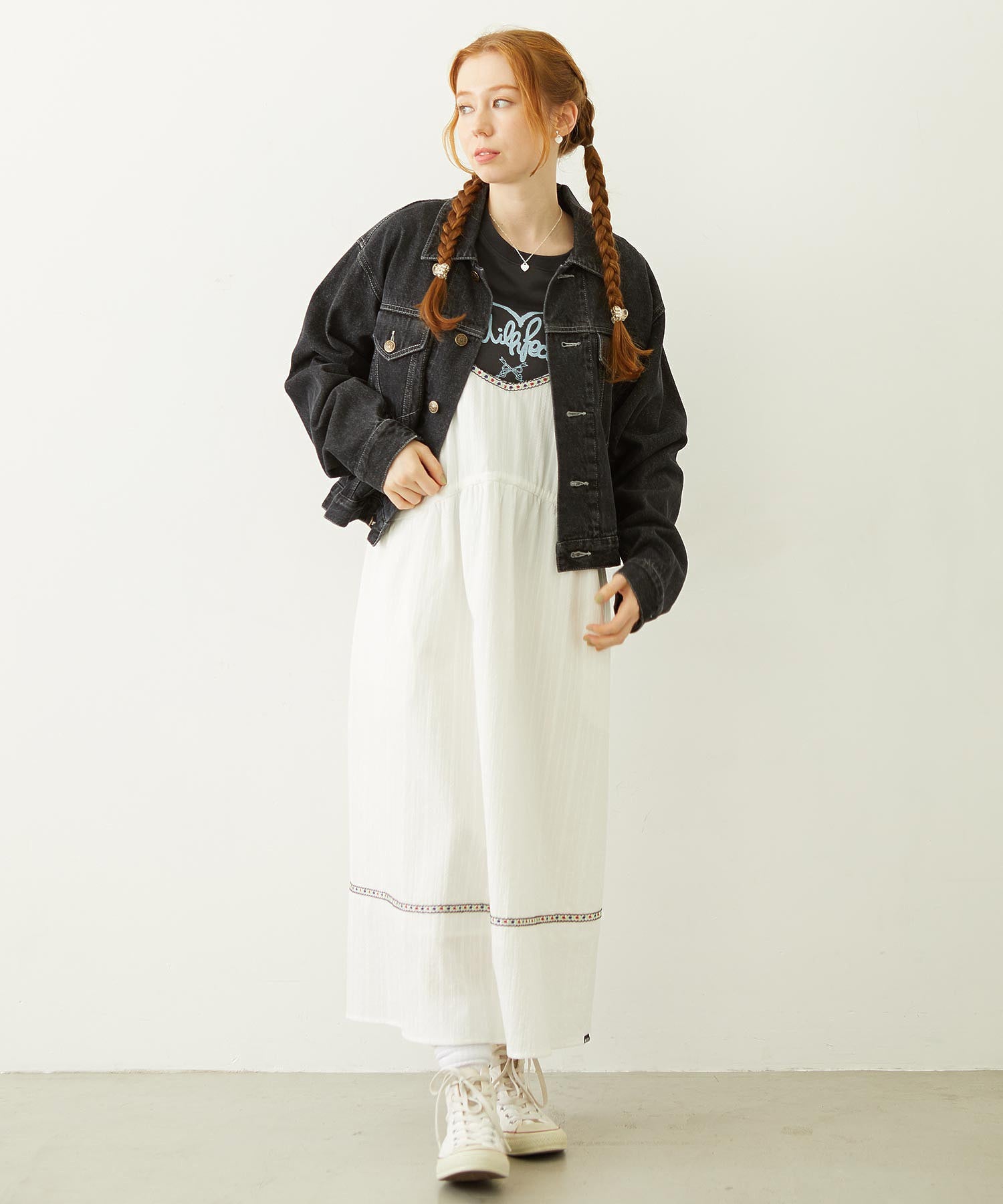 TYROLEAN TAPE CAMI DRESS