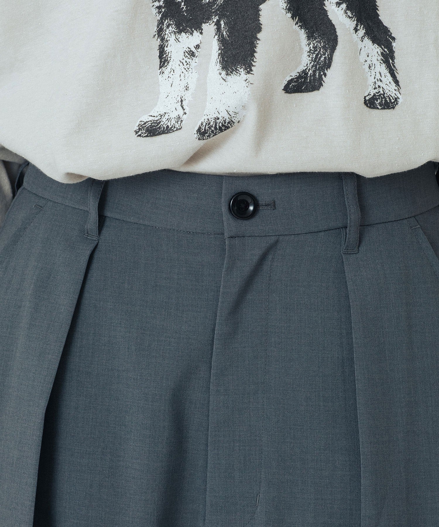 CREOLME/TUCK BARREL PANTS