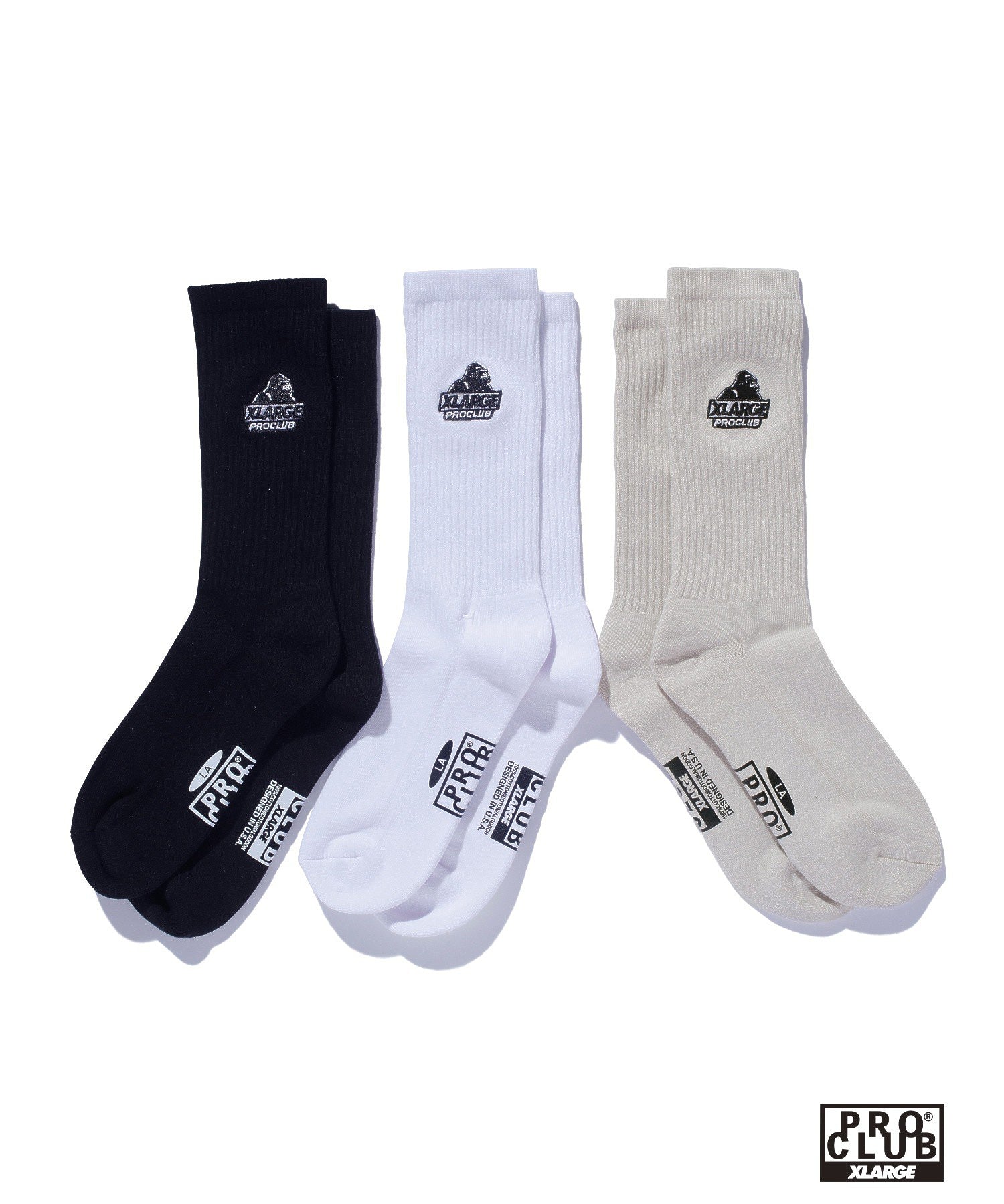 XLARGE×PROCLUB 3 PACK SOCKS