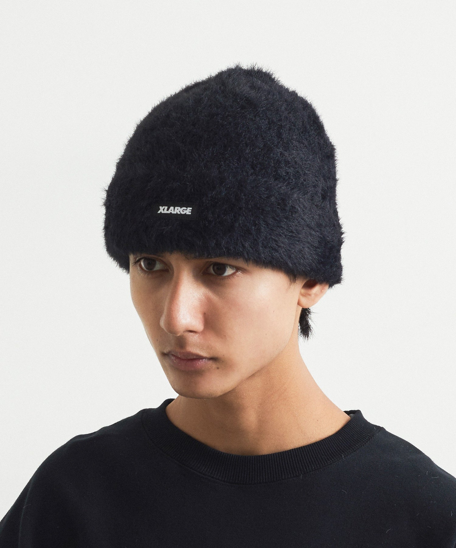 FAUX MOHAIR CUFF BEANIE