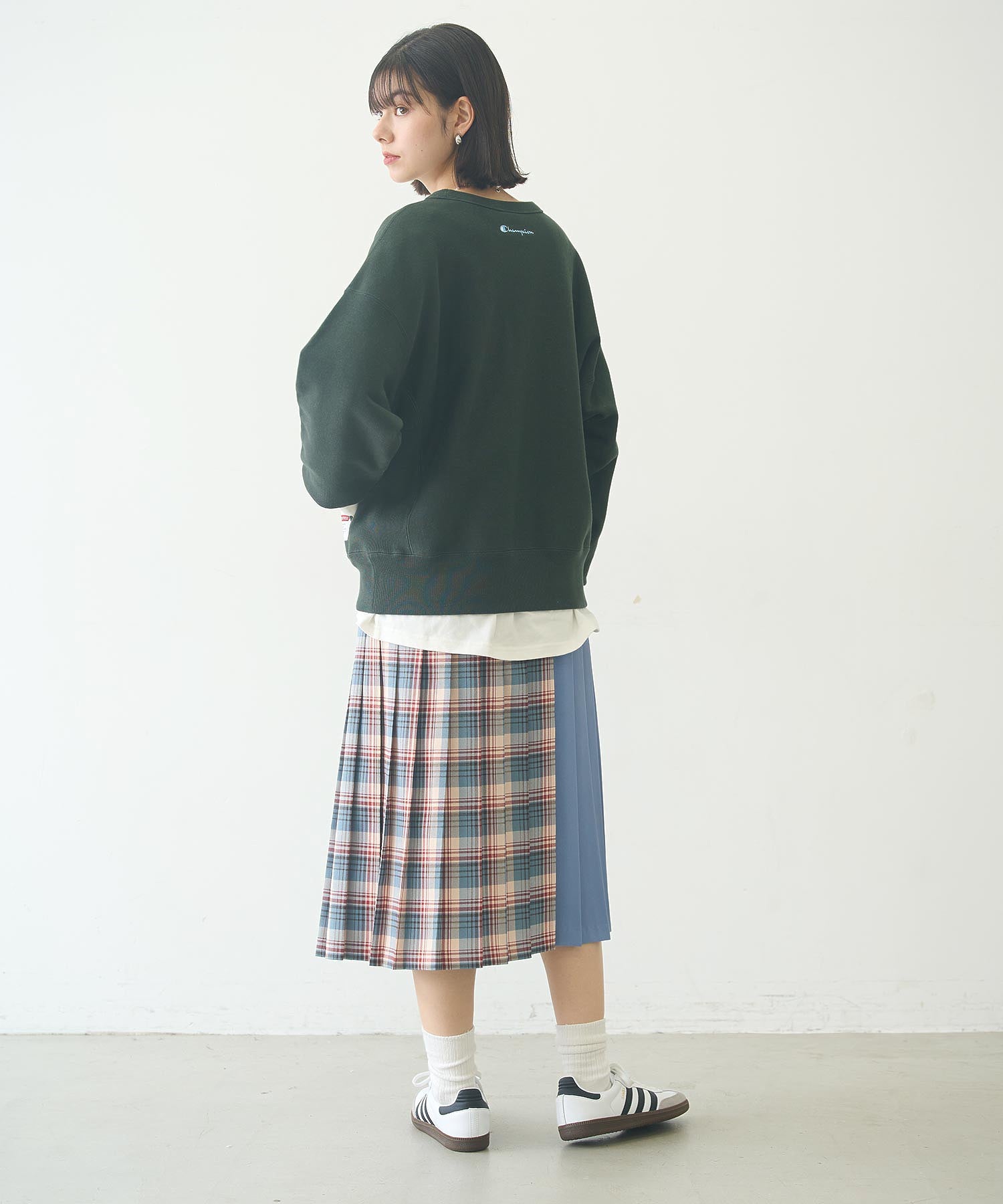 PLAID PANEL SKIRT