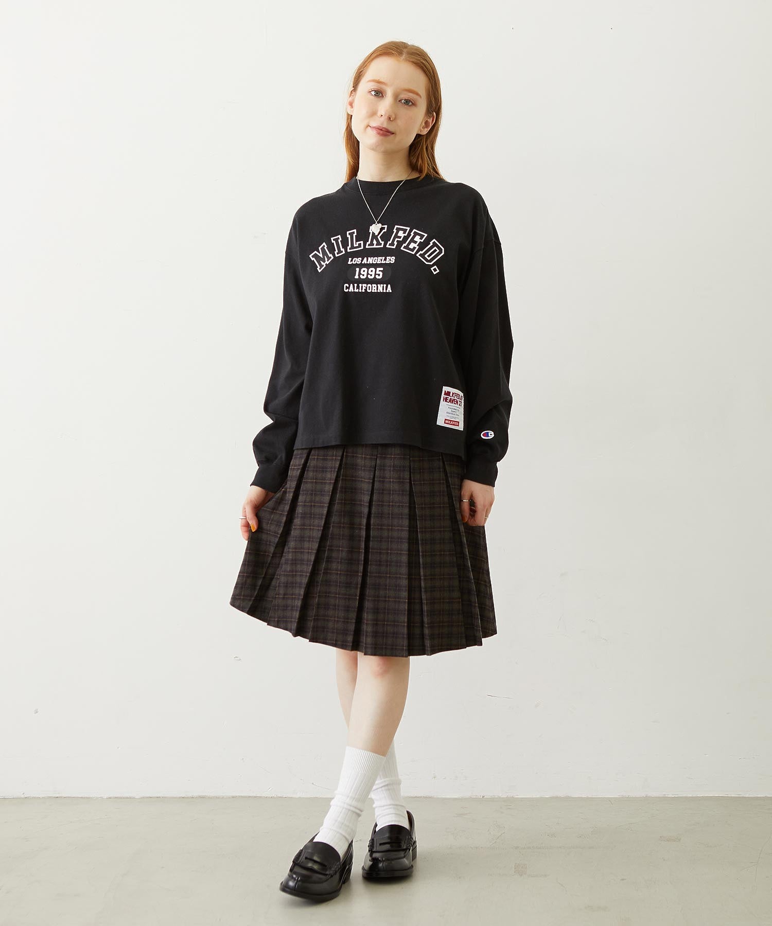 BELTED PLEATED SKIRT