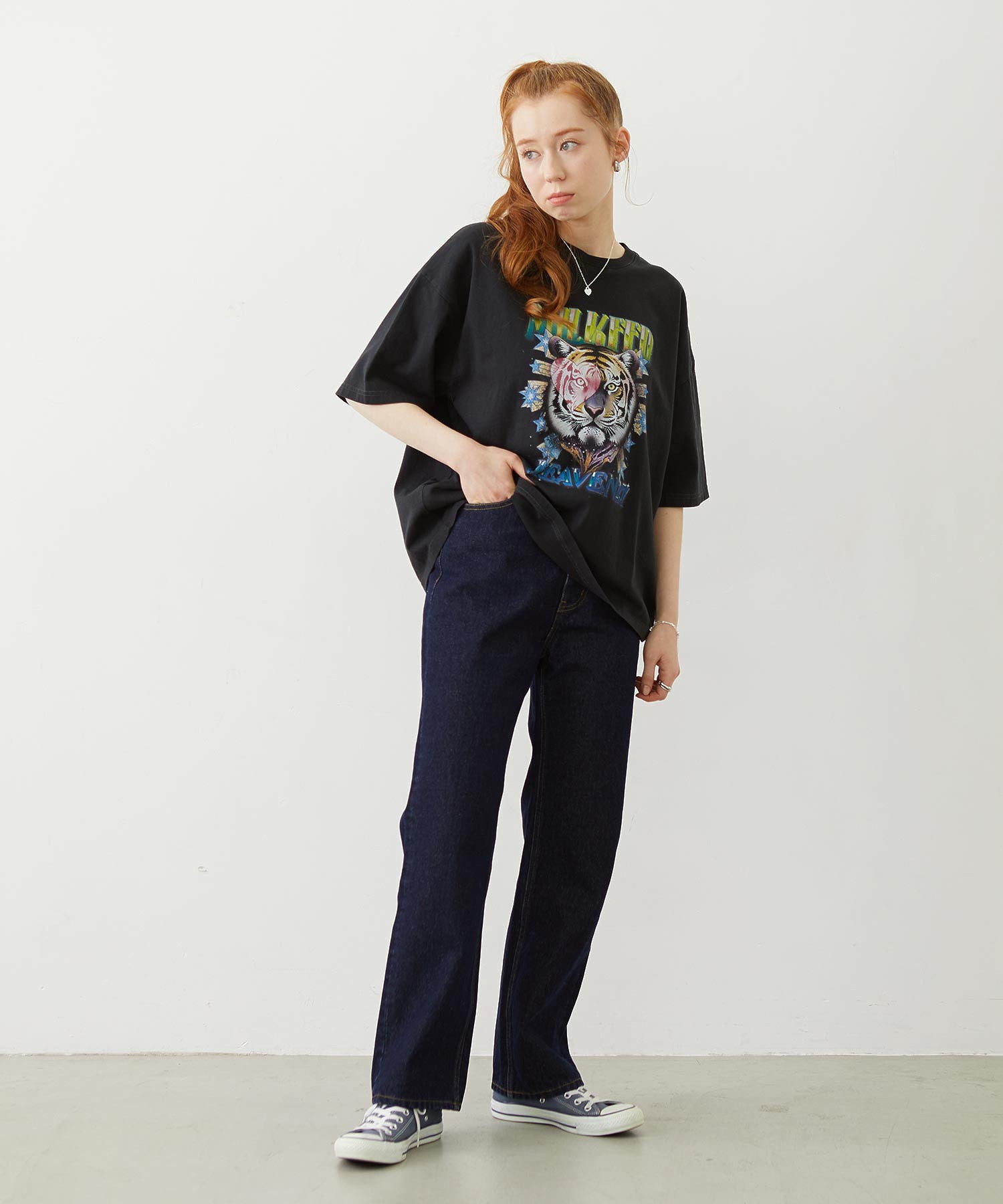 STRAIGHT DENIM PANTS