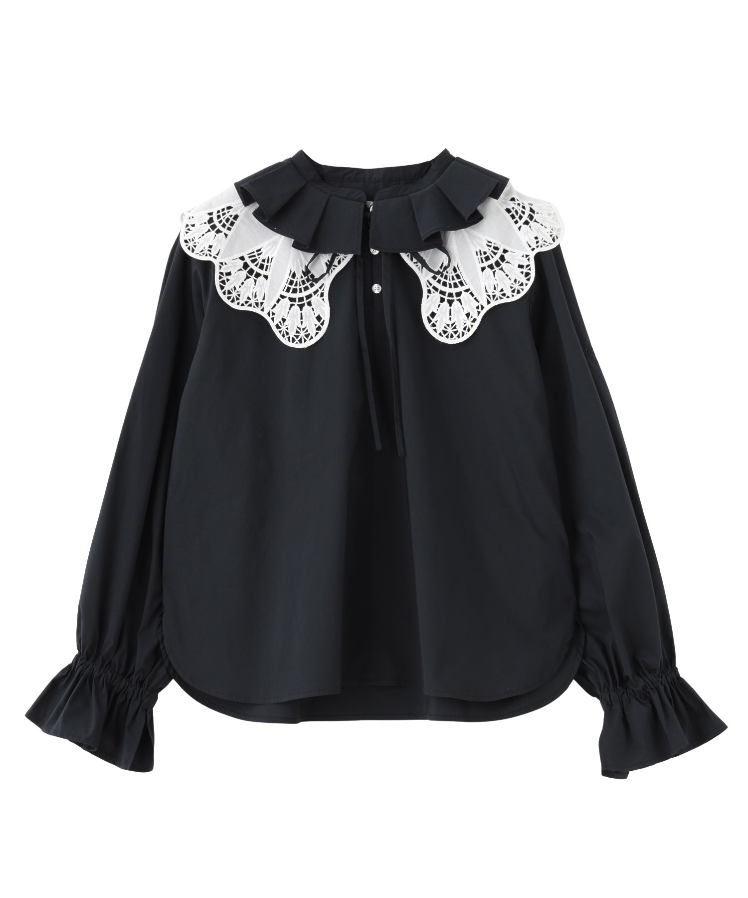 MULTI RUFFLE COLLAR BLOUSE