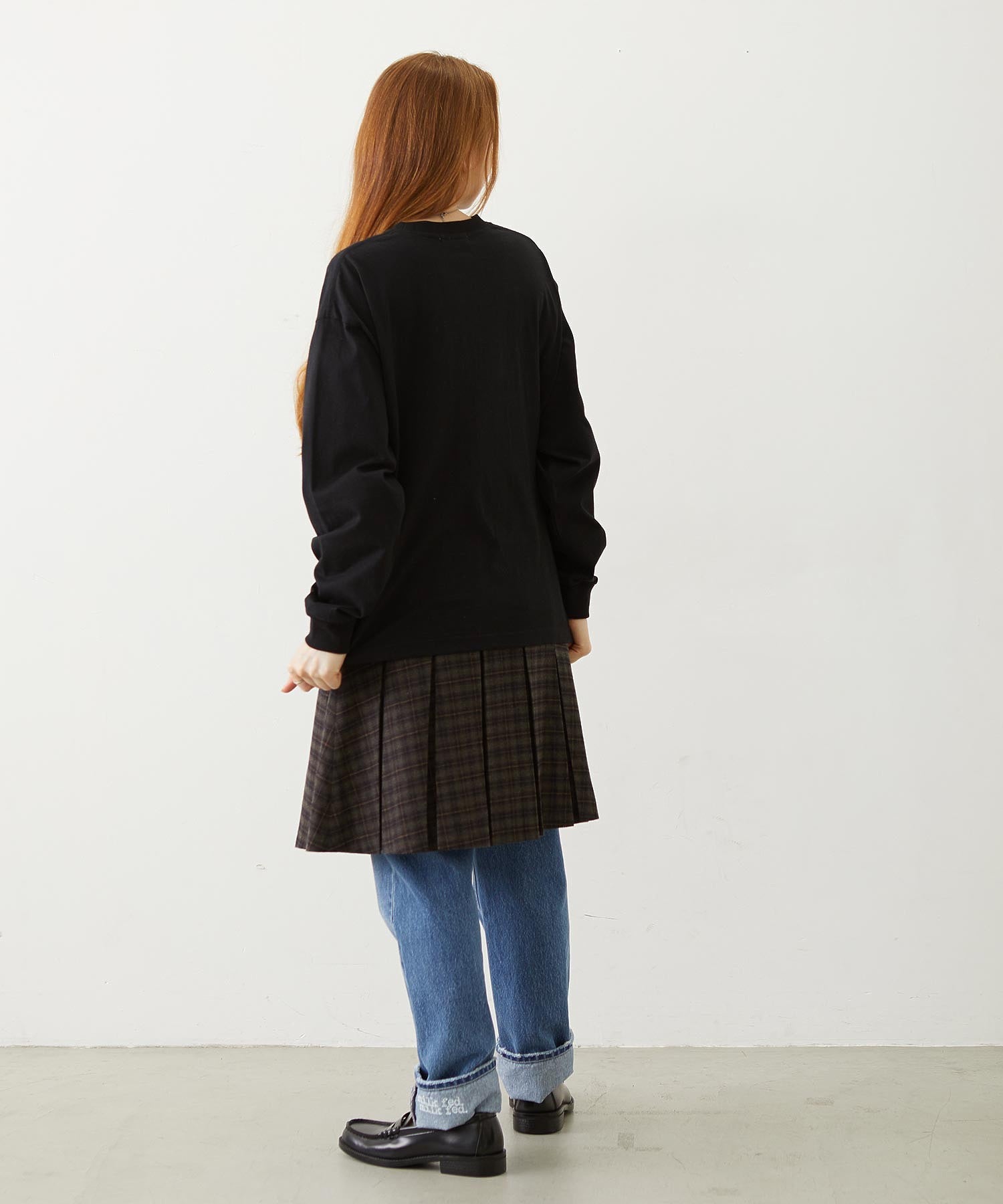 BELTED PLEATED SKIRT