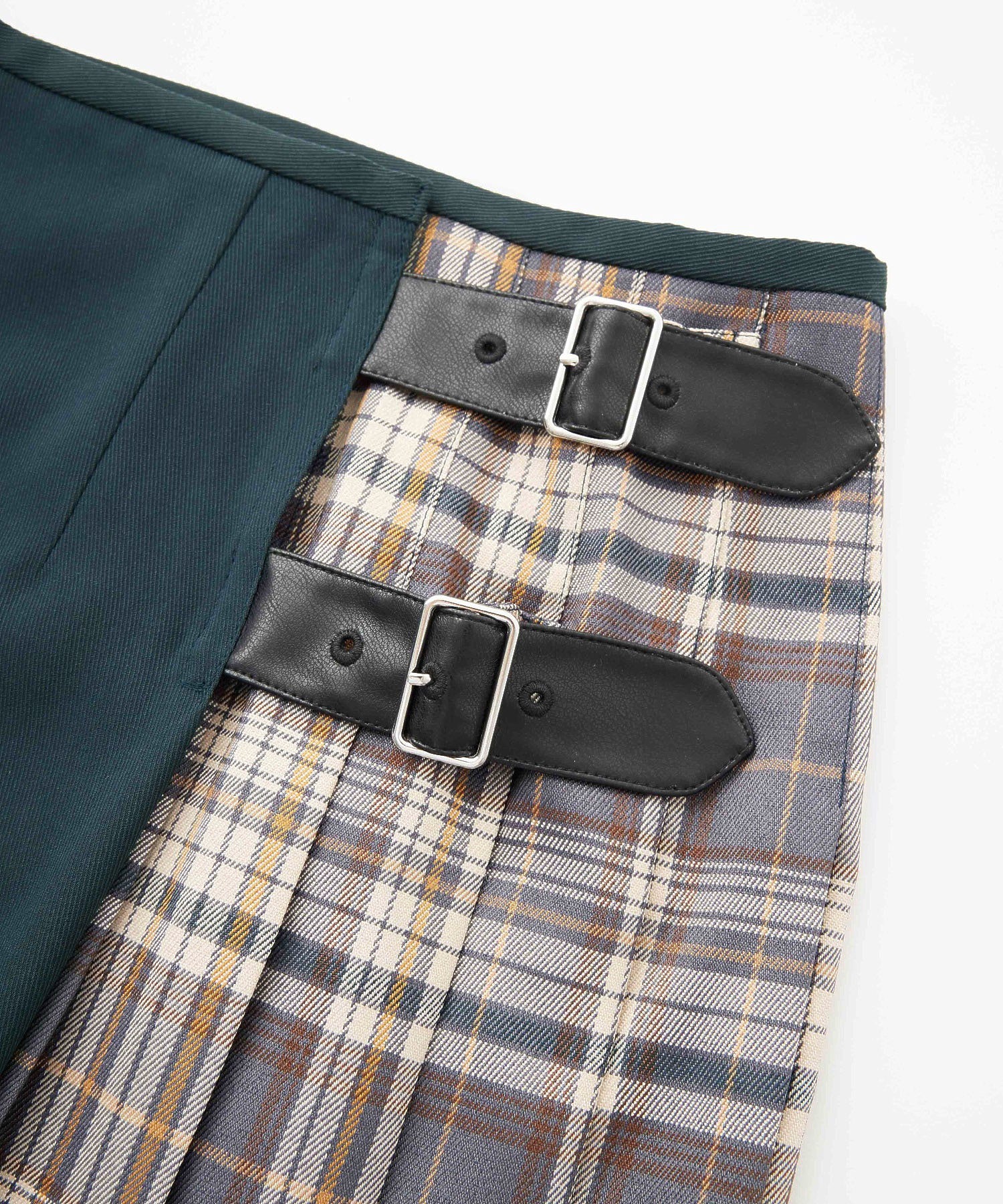 PLAID PANEL SKIRT