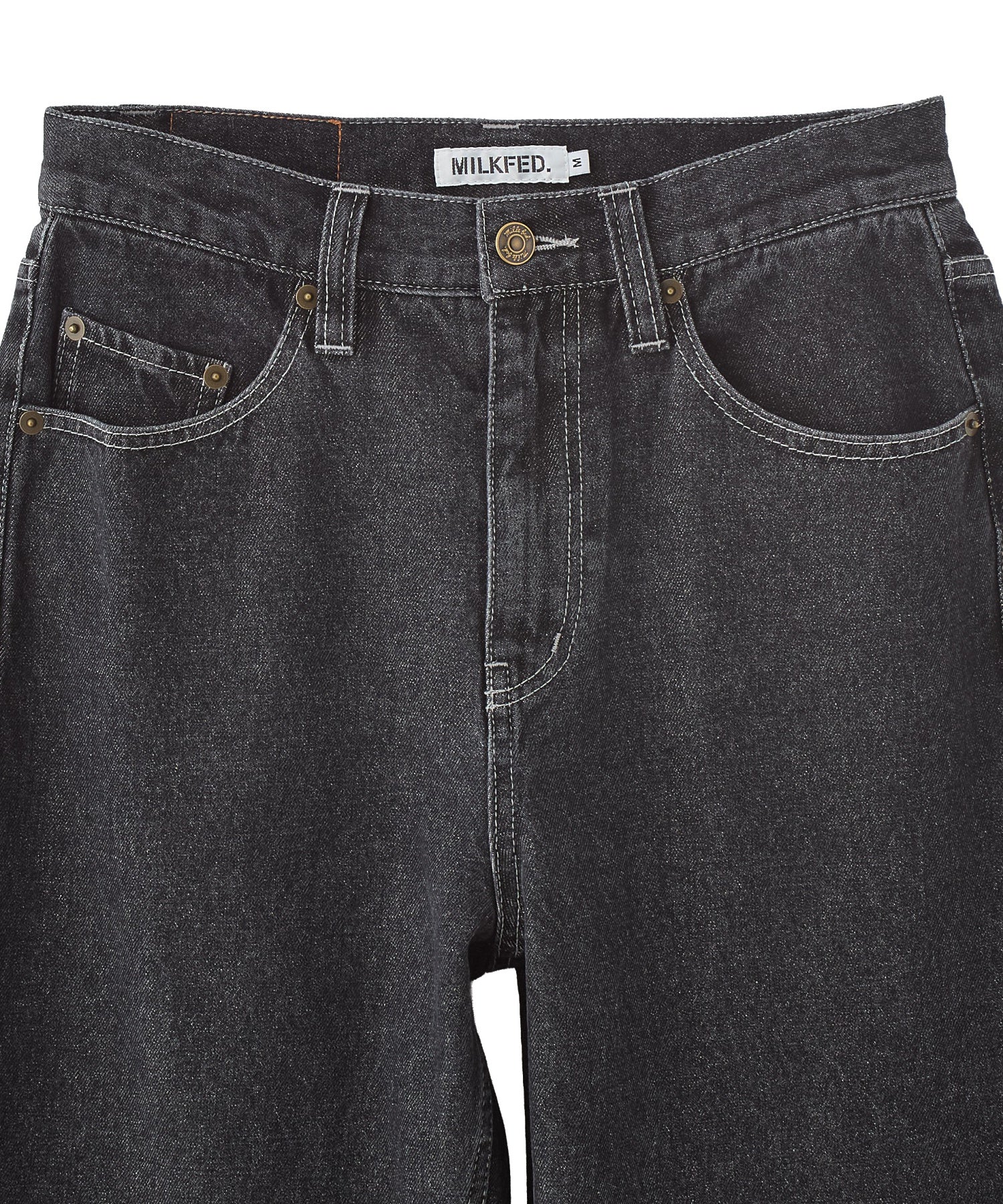 MILKFED. EMBROIDERED DENIM PANTS