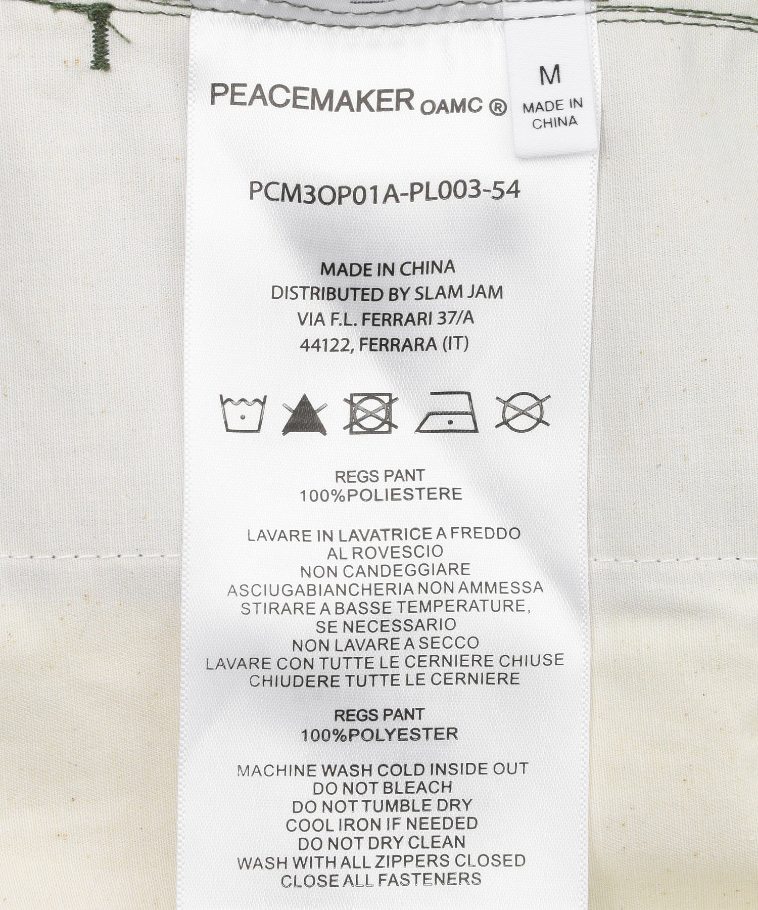 PEACEMAKER/ピースメーカー/Regs Pant PCM3OP01A