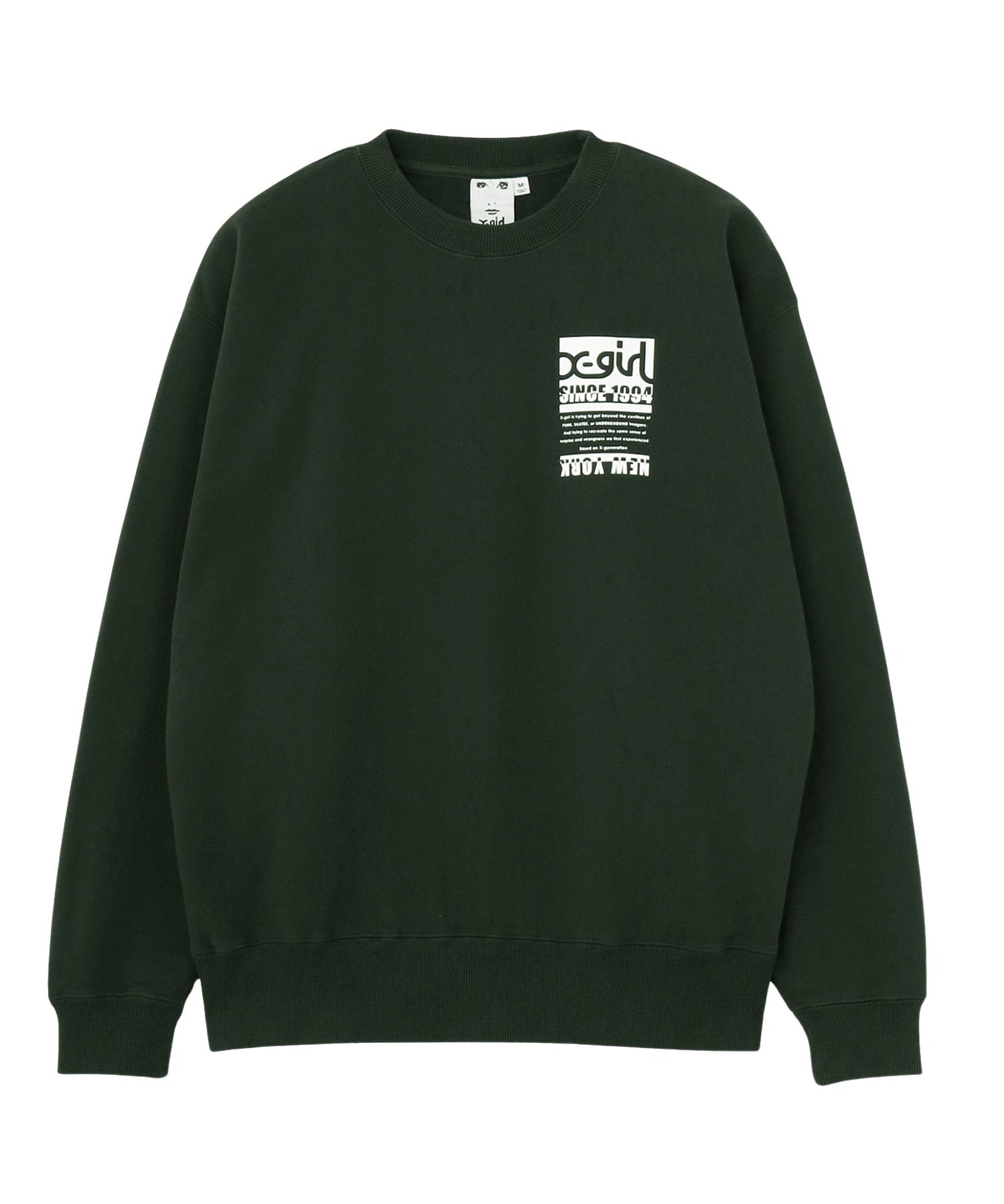 BI COLOR BOX LOGO CREWNECK SWEAT TOP