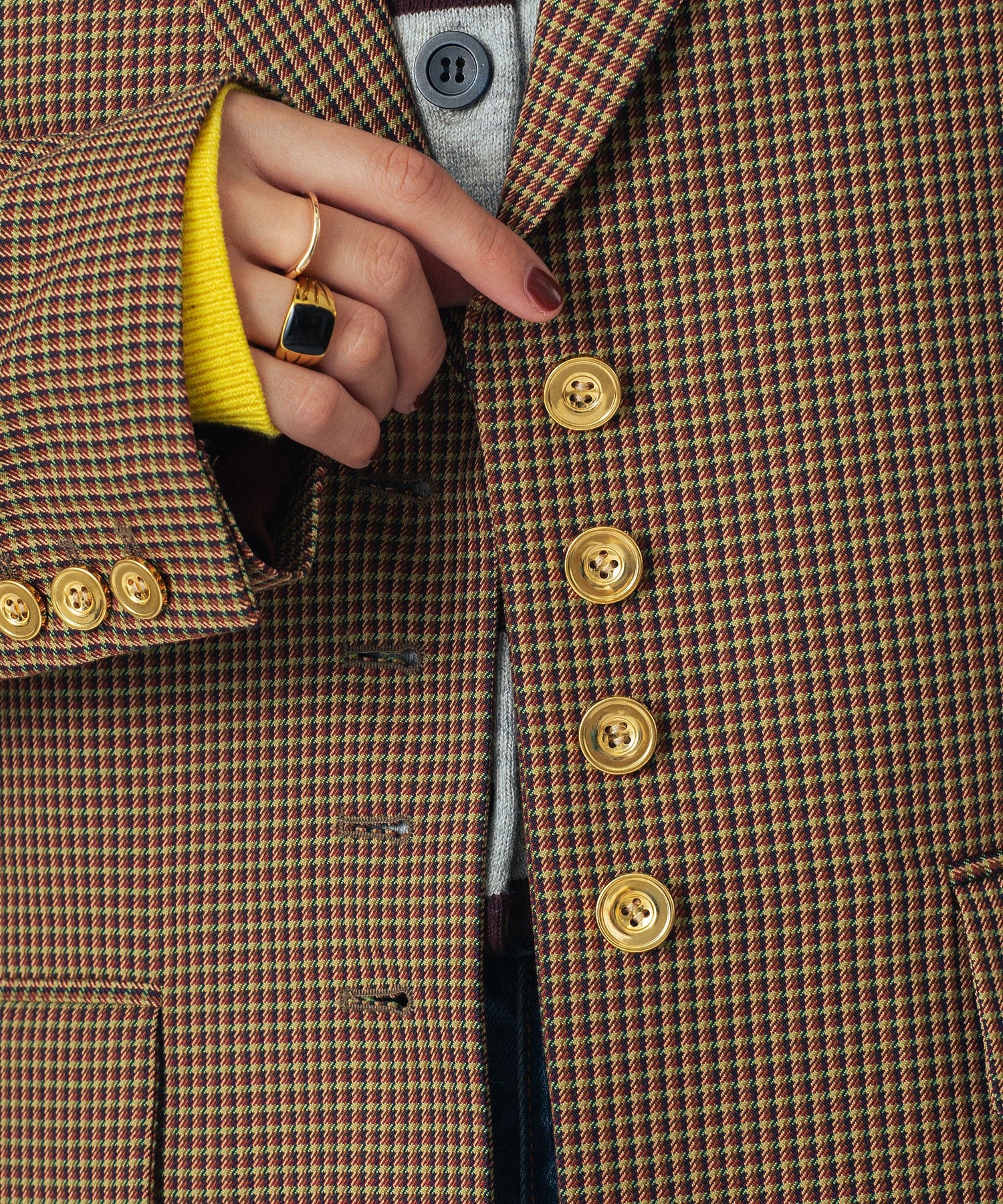 CREOLME/CHECK TAILORED JACKET