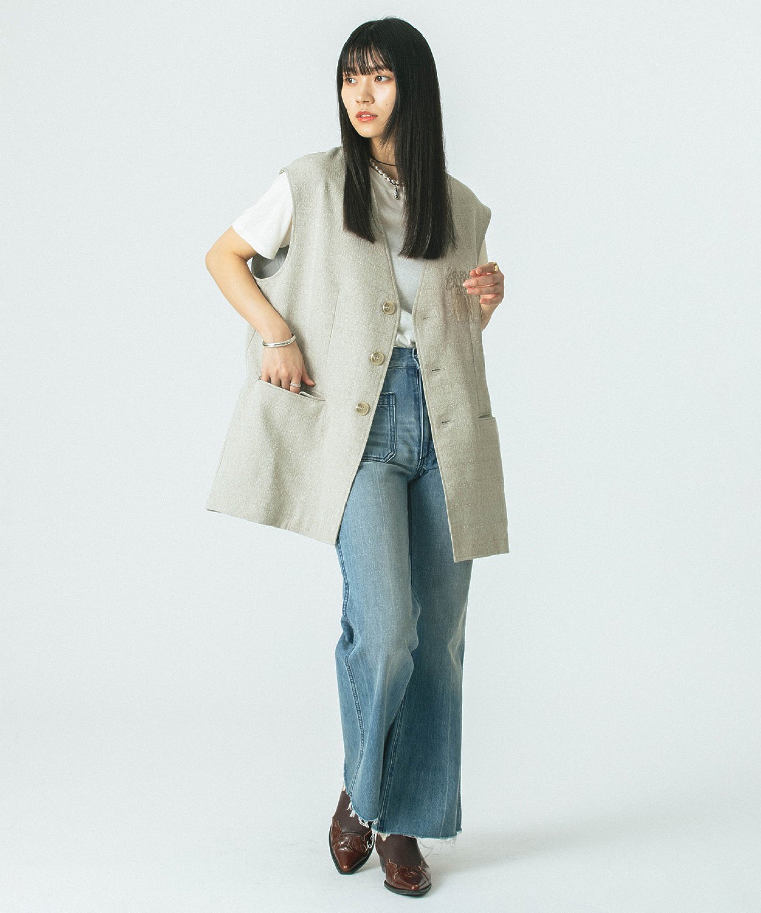 OKIRAKU×ROSE BUD/3WAY LACE SKIRT VEST DRESS