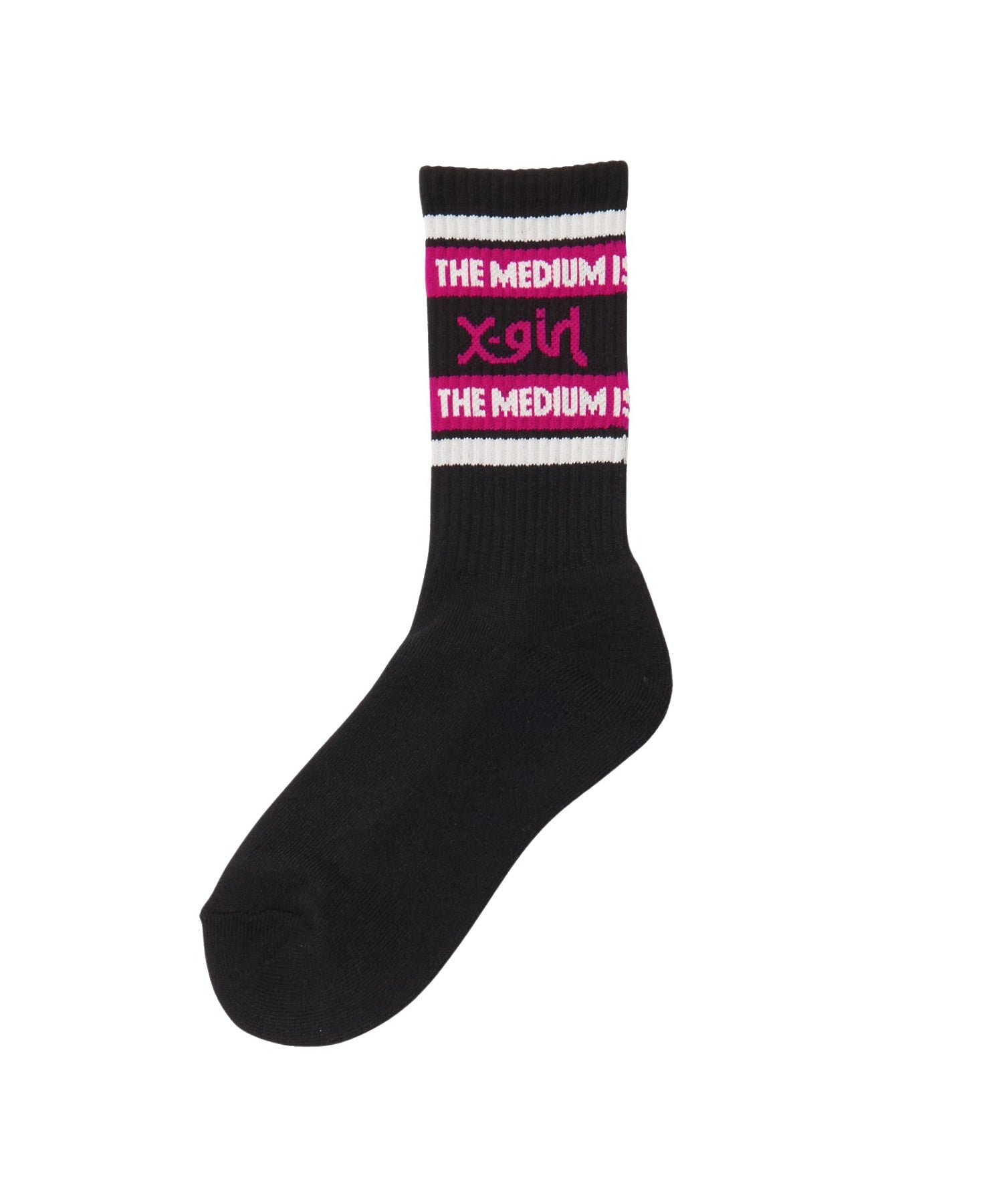 MILLS LOGO STRIPED JACQUARD RIB SOCKS