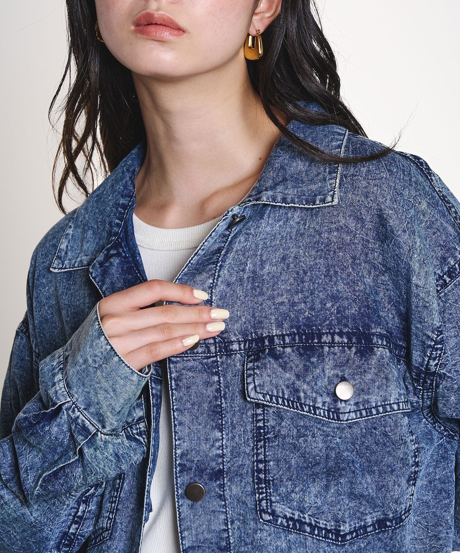 DENIM LIKE L/S SHIRT