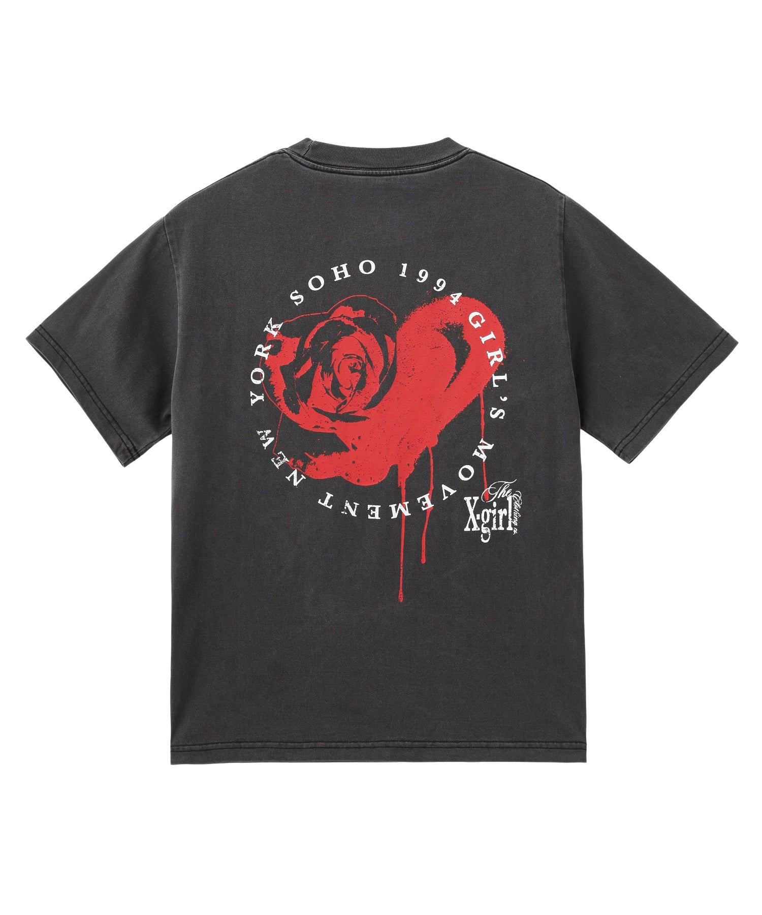 FADED HEART ROSE LOGO S/S TEE