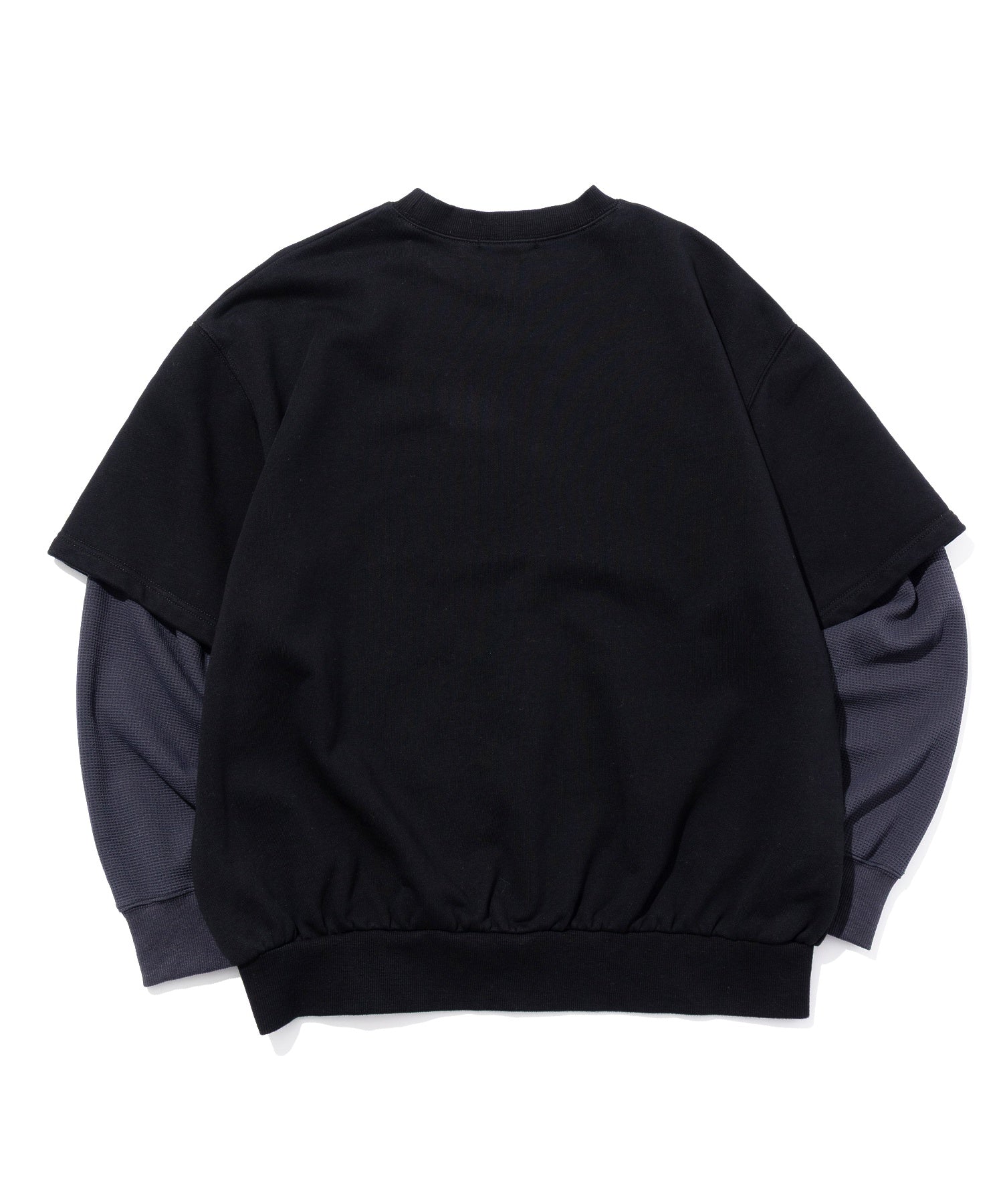 LAYERED SLEEVE CREW NECK