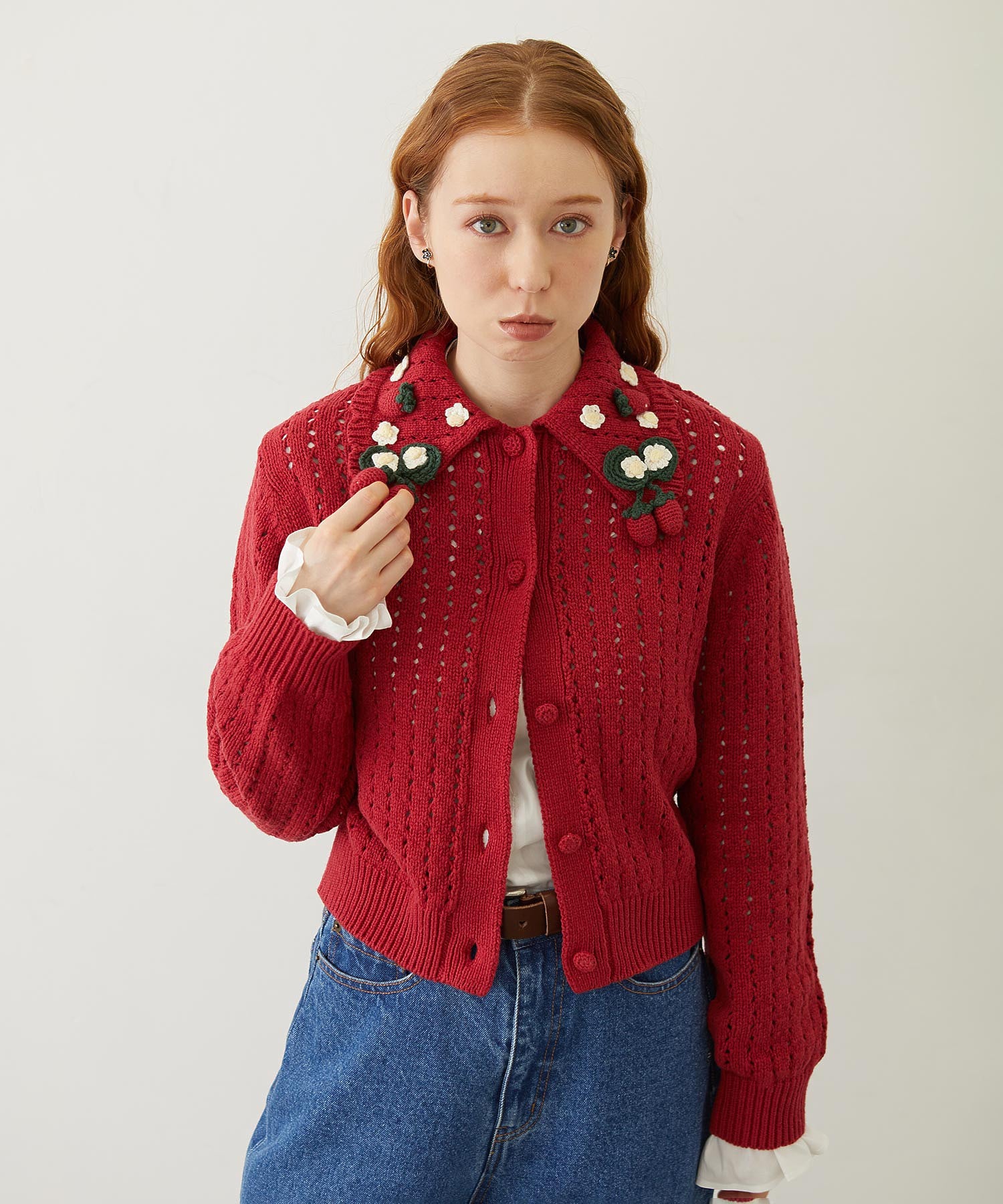 STRAWBERRY KNIT CARDIGAN