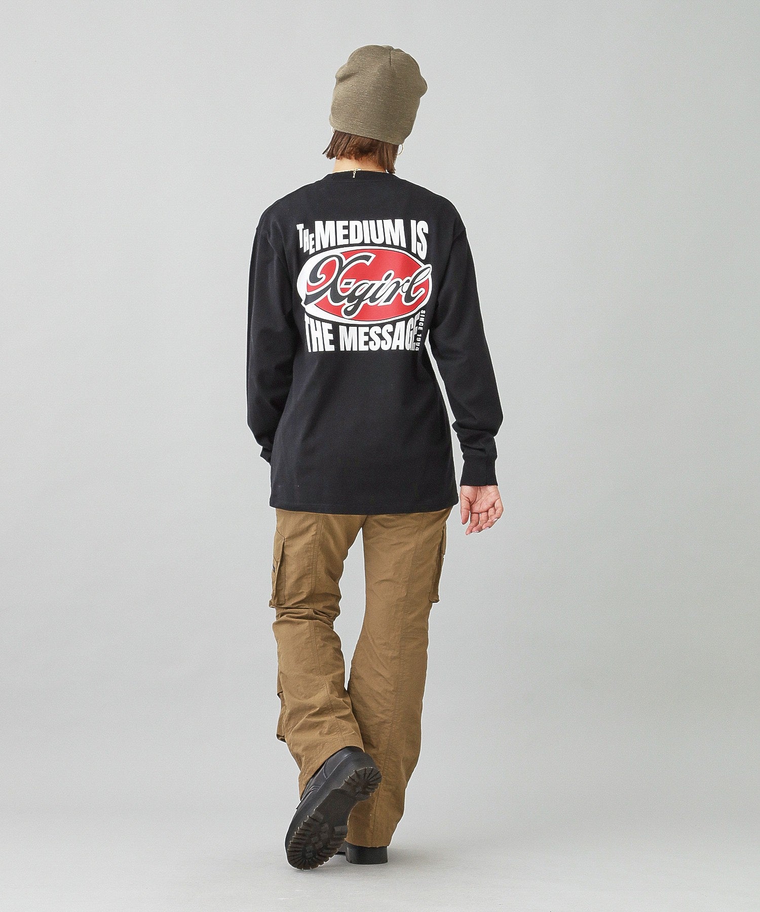 OVAL AND MESSAGE LOGO L/S TEE