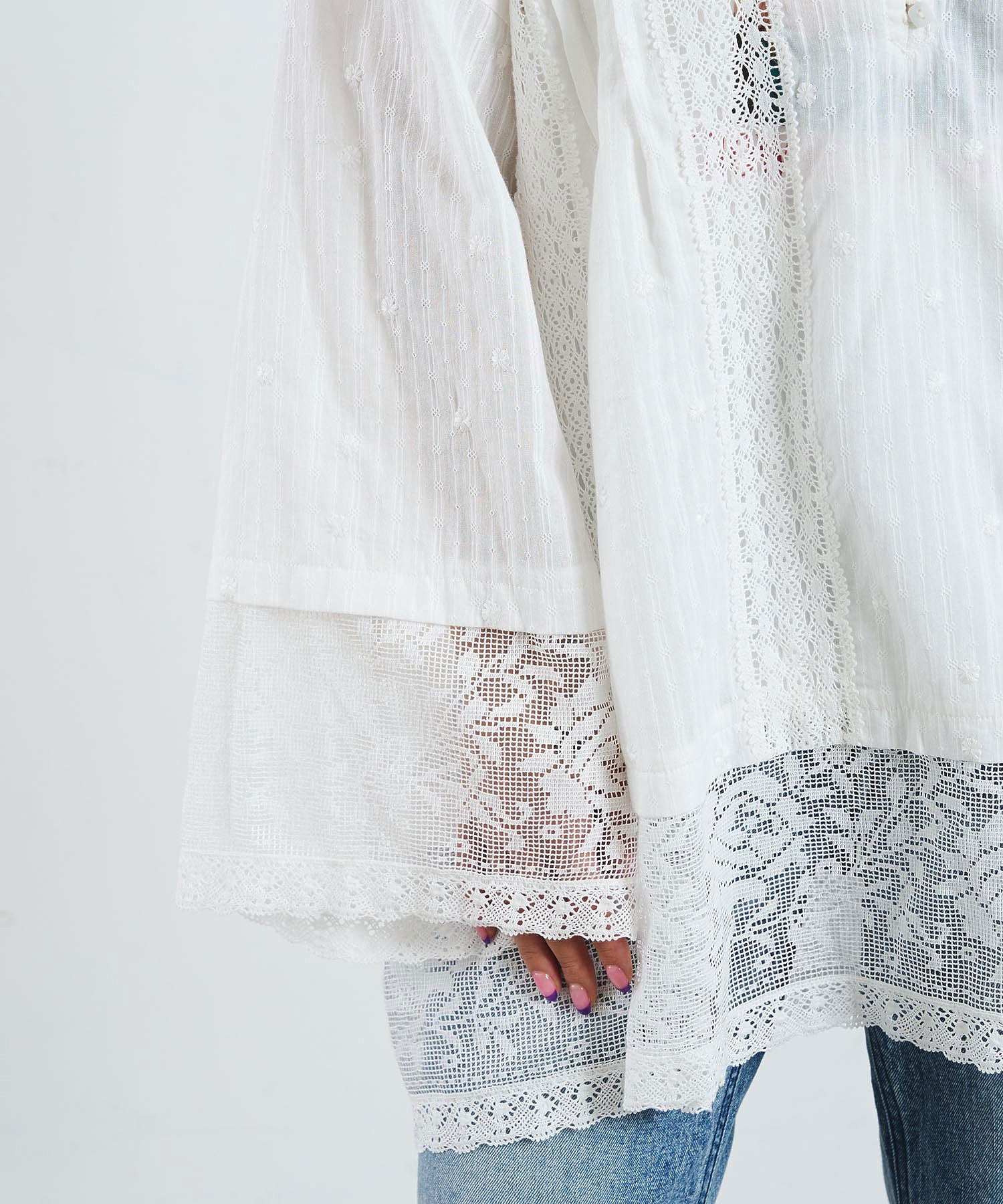 mag.by c/COTTON LACE BLOUSE
