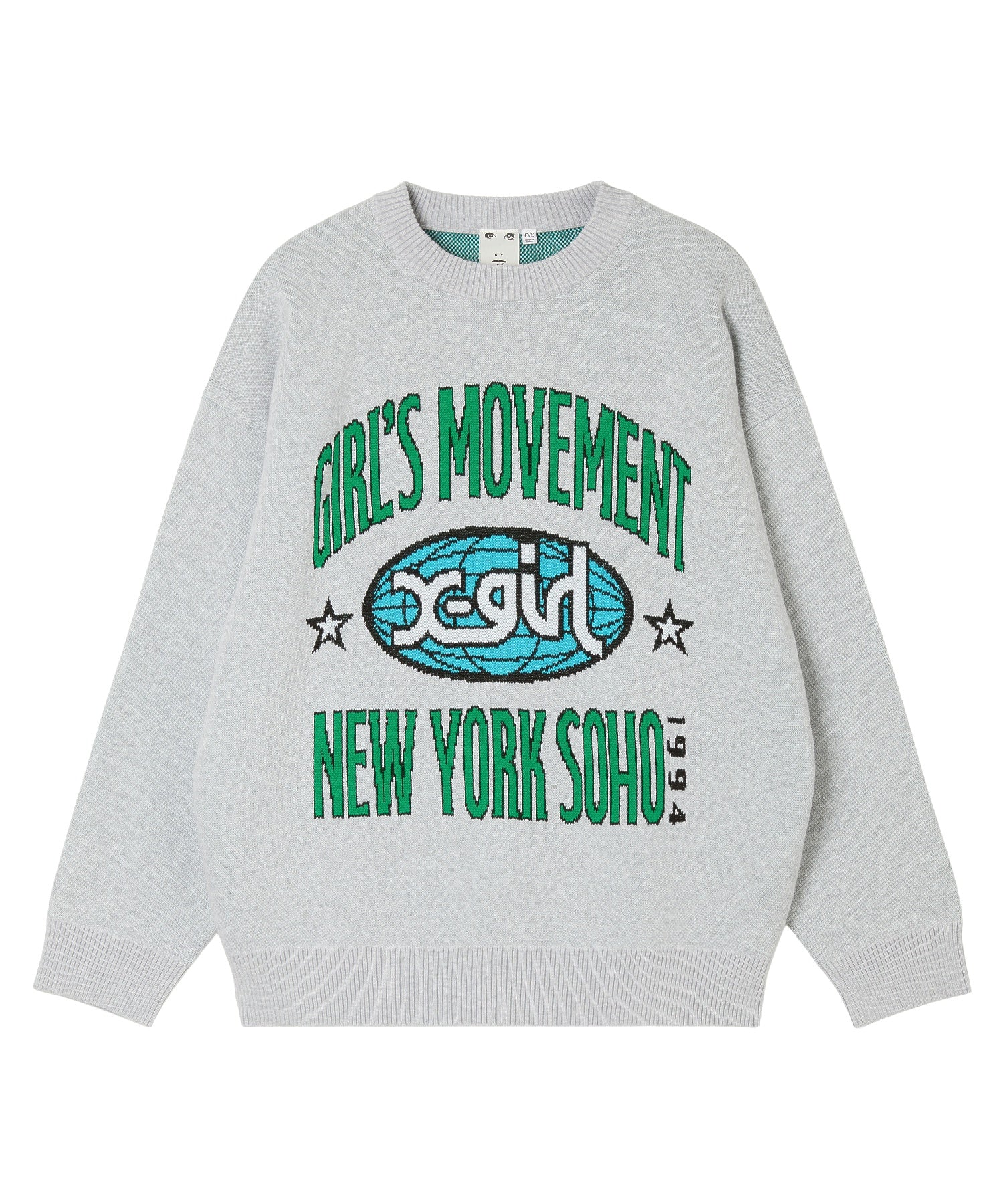 WORLD LOGO JACQUARD KNIT TOP
