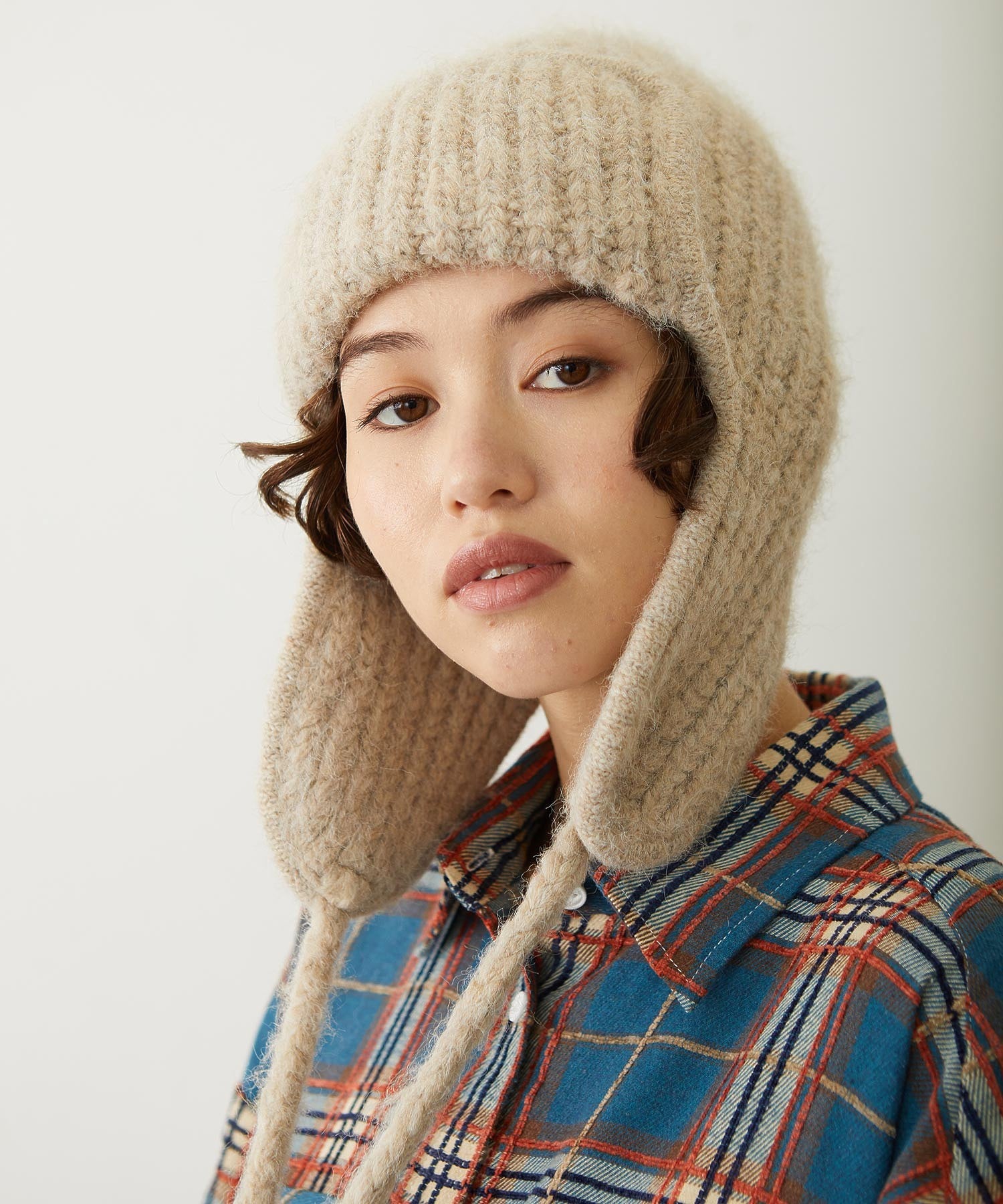 EAR FLAP KNIT CAP