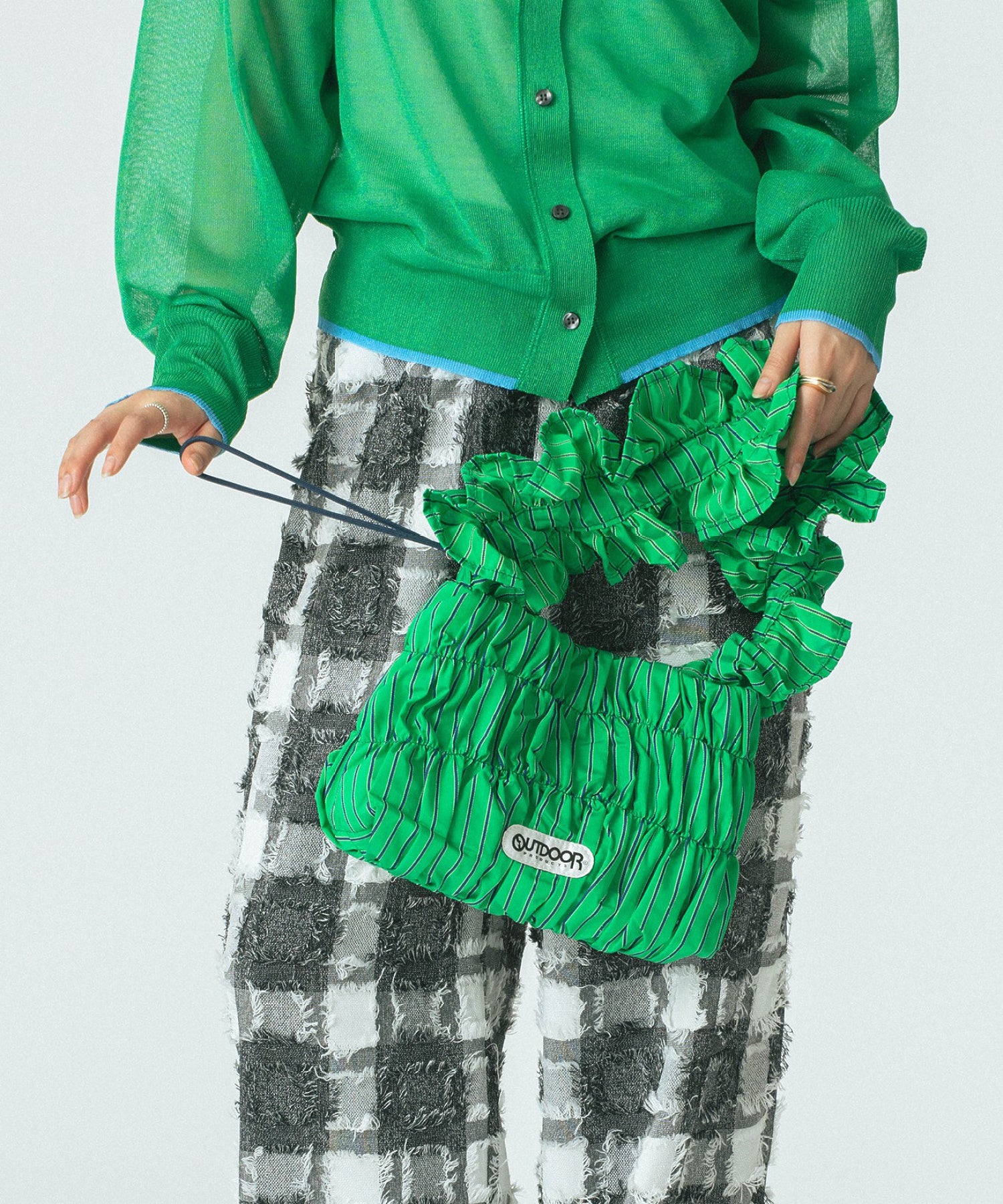 OUTDOOR PRODUCTS/STRIPE FRILL SHOULDER