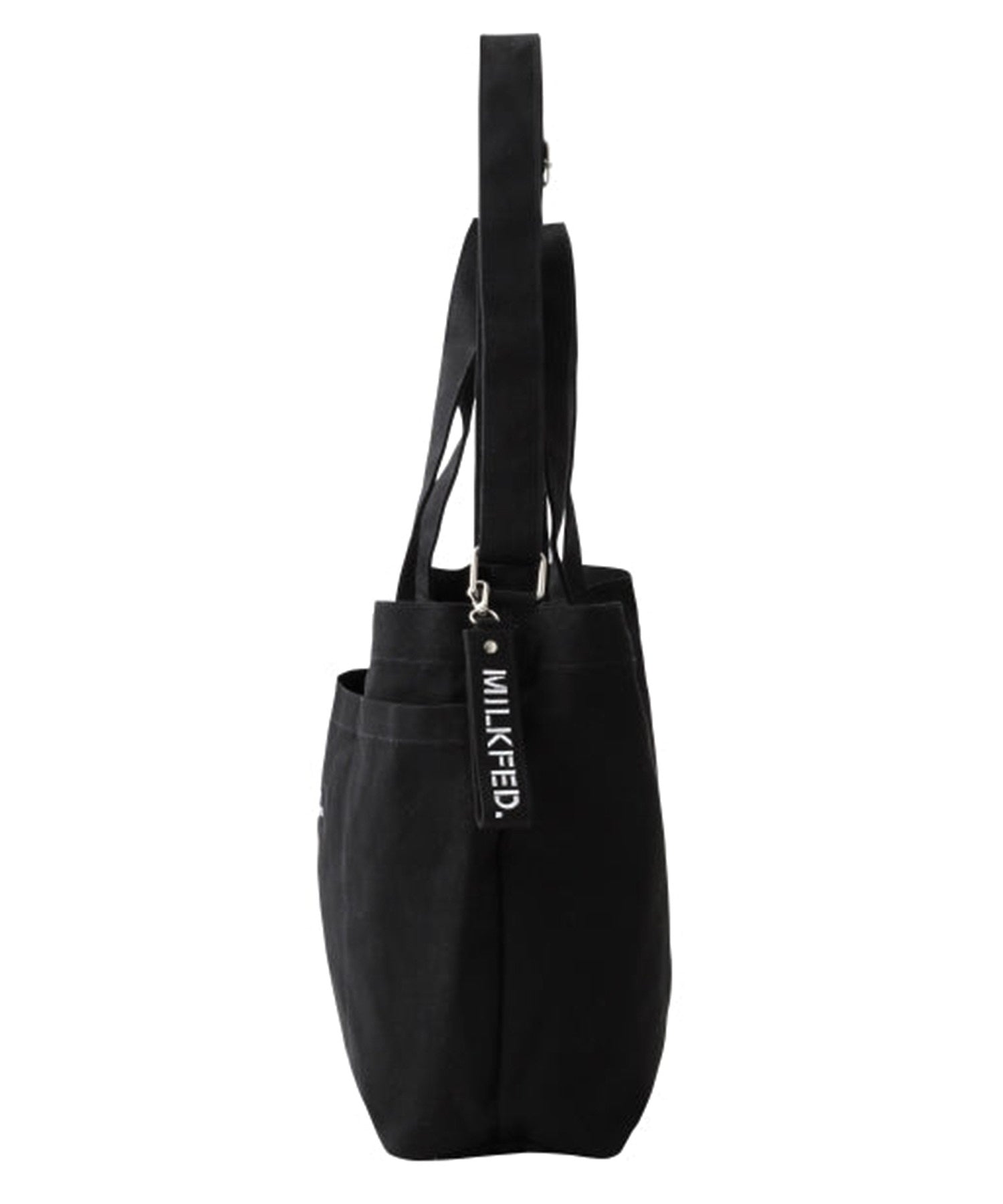 BAR AND UNDER LOGO BIG CANVAS BAG MILKFED.