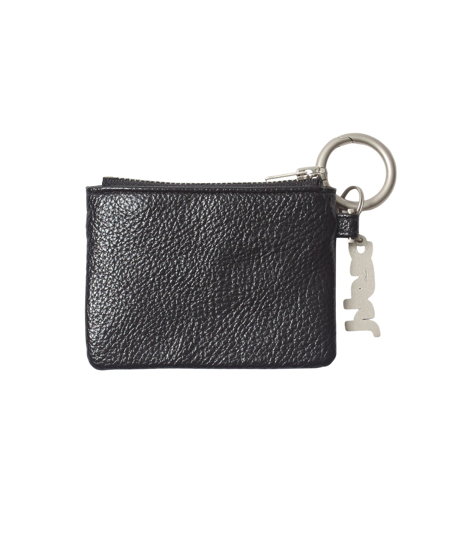 MILLS LOGO CHARM FAUX LEATHER COMPACT WALLET