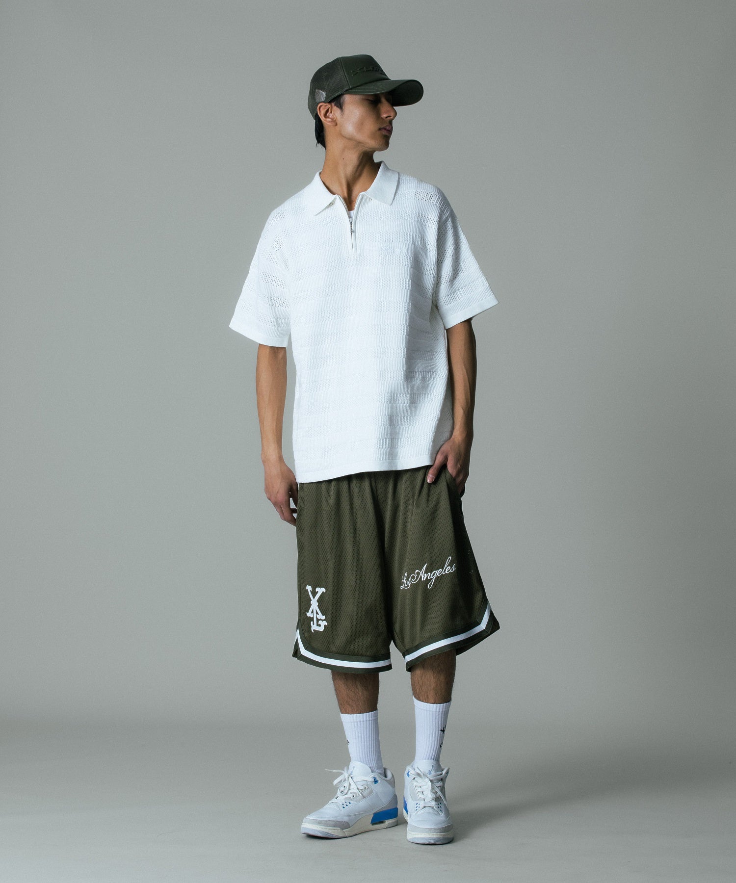 STRIPED KNIT POLO SHIRT